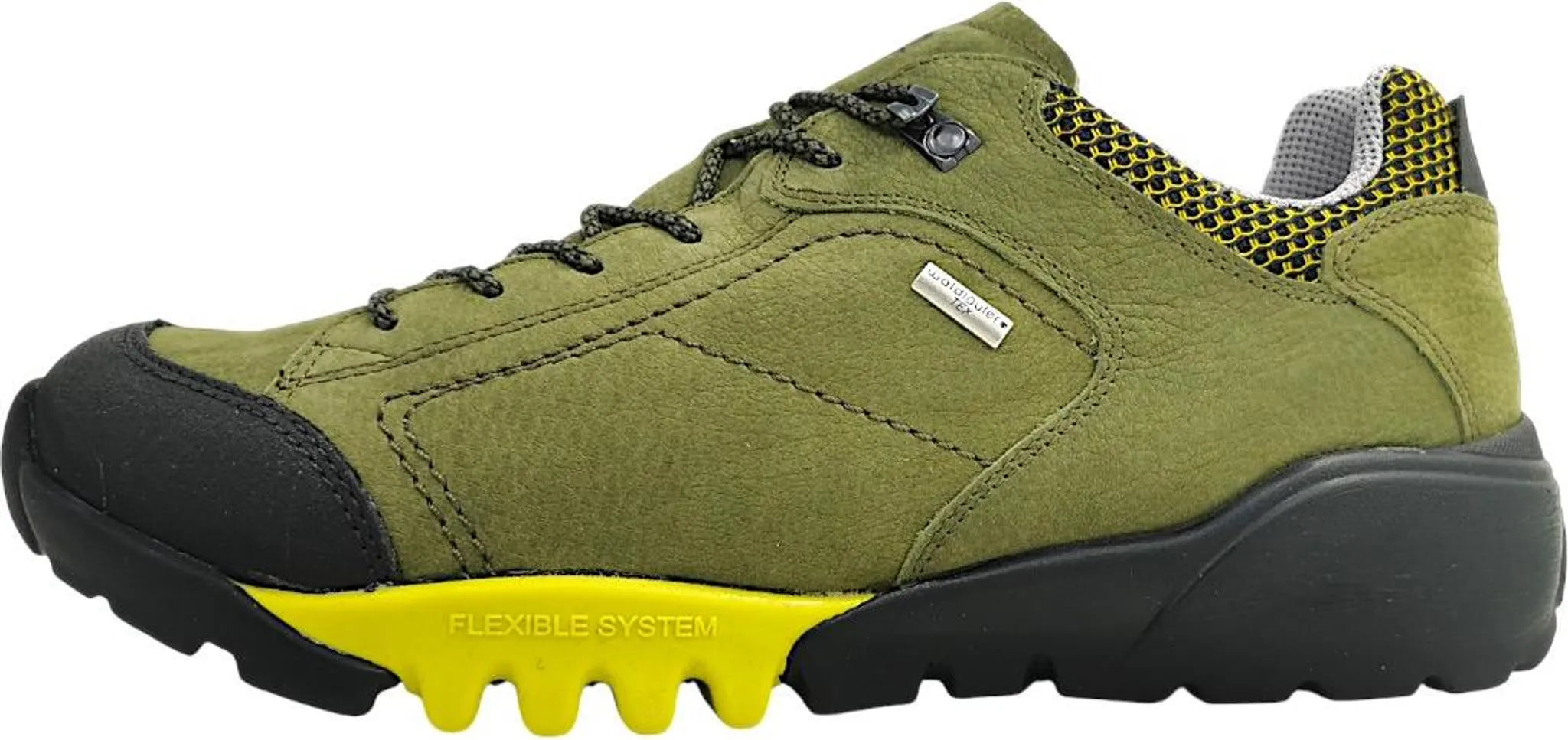 Chaussures à lacets imperméables coupe large (H) pour hommes 'H-Fritz' - Vert