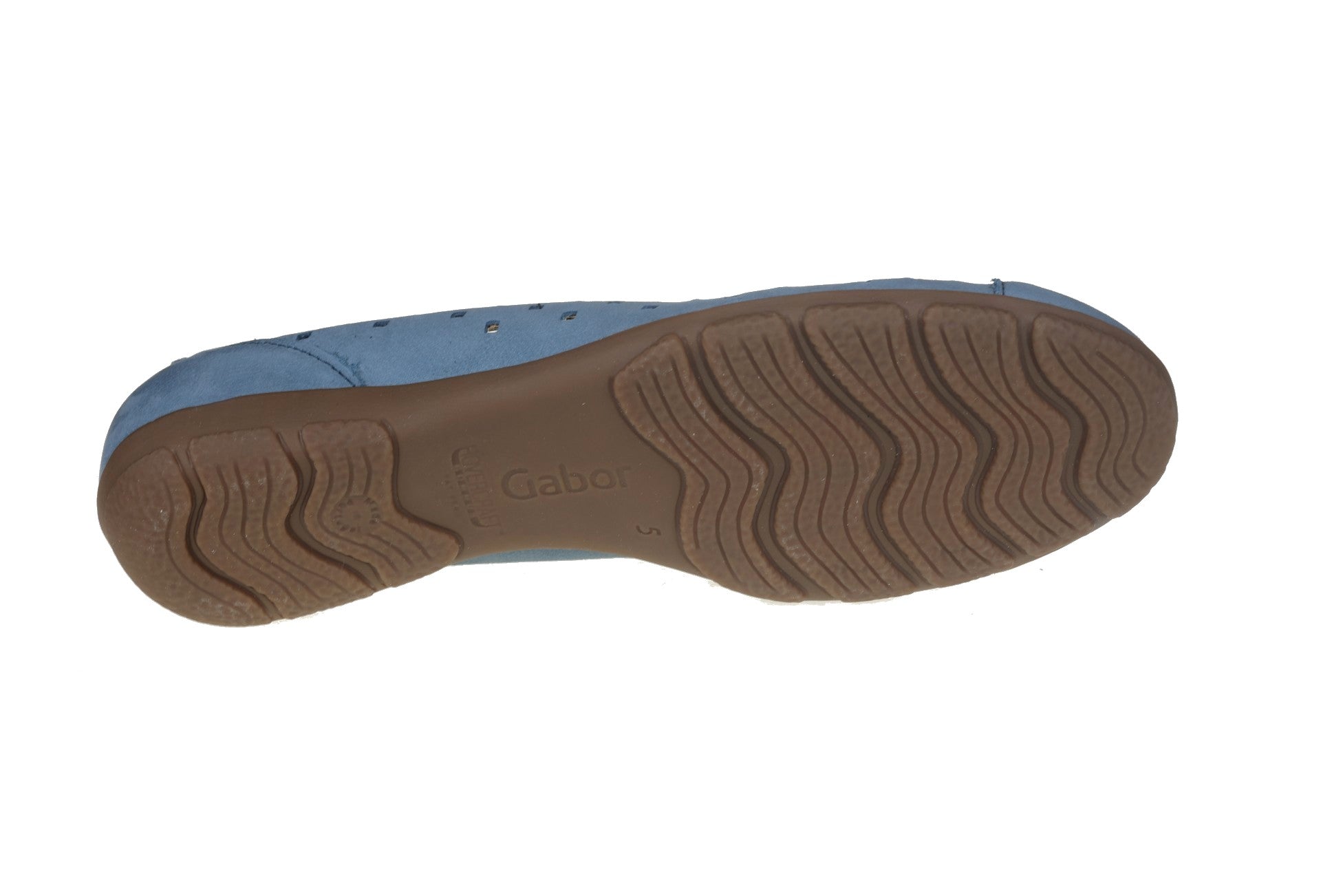 '24.169.10' geperforeerde dames ballerinapomp - Blauw - Chaplinshoes'24.169.10' dames geperforeerde ballerinapomp - BlauwGabor