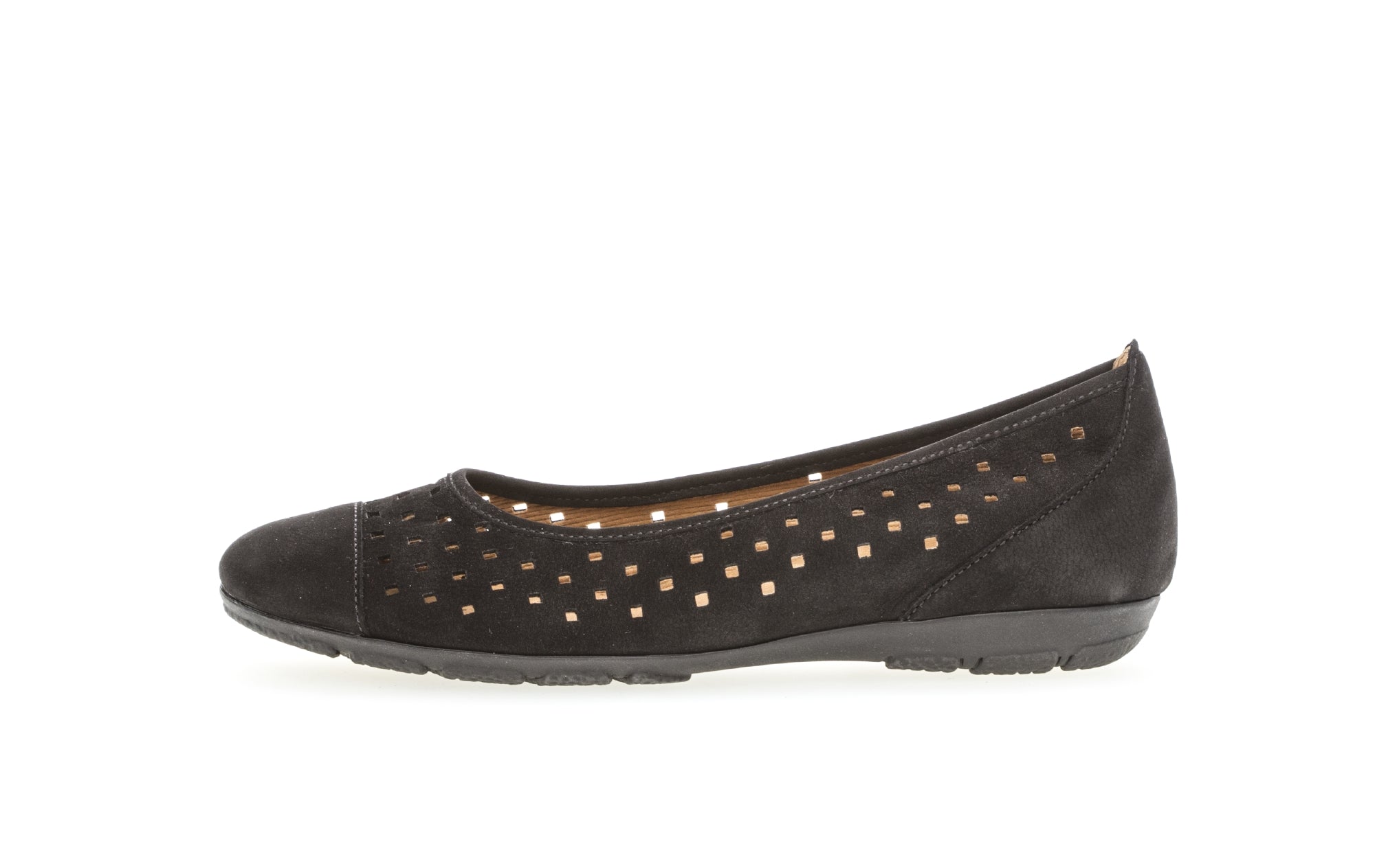 '24.169.17' women's perforated ballerina pump - Black - Chaplinshoes'24.169.17' women's perforated ballerina pump - BlackGabor
