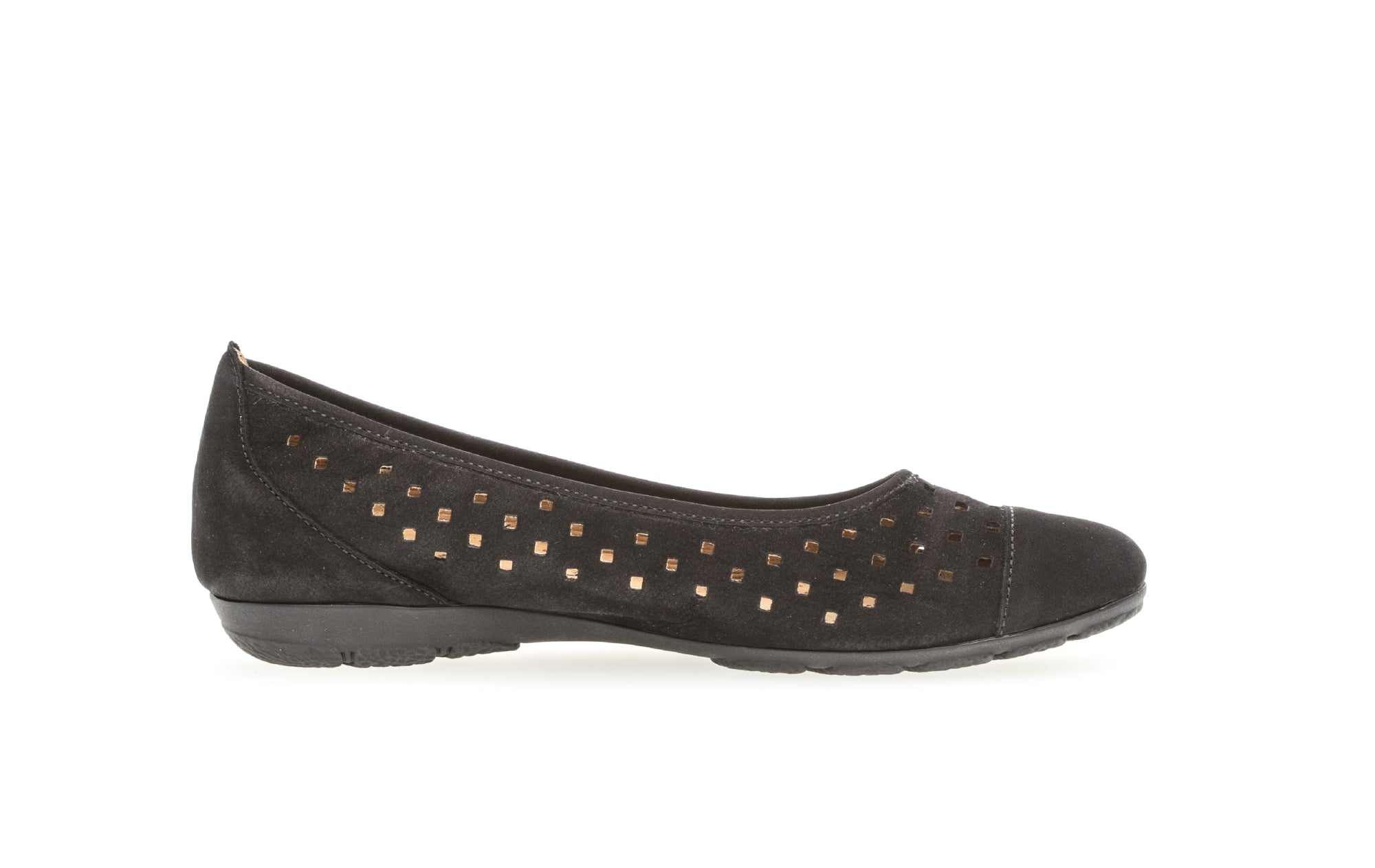 '24.169.17' women's perforated ballerina pump - Black - Chaplinshoes'24.169.17' women's perforated ballerina pump - BlackGabor