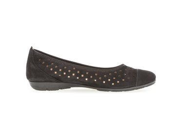 '24.169.17' women's perforated ballerina pump - Black - Chaplinshoes'24.169.17' women's perforated ballerina pump - BlackGabor