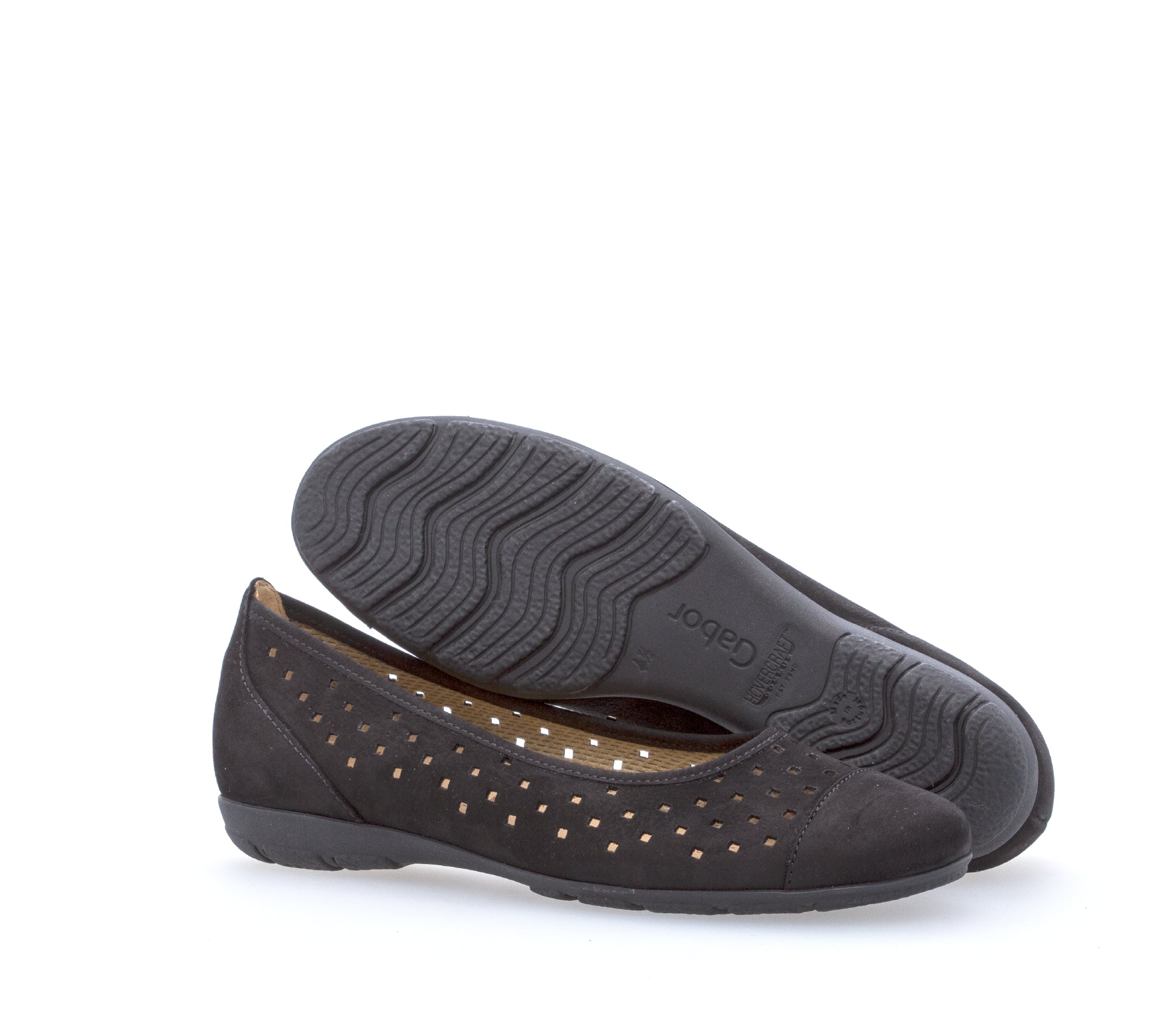 '24.169.17' women's perforated ballerina pump - Black - Chaplinshoes'24.169.17' women's perforated ballerina pump - BlackGabor