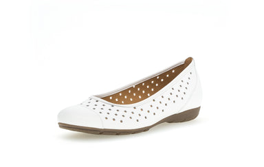 '24.169.21' women's perforated ballerina pump - white - Chaplinshoes'24.169.21' women's perforated ballerina pump - whiteGabor