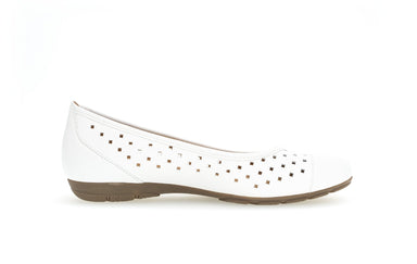 '24.169.21' women's perforated ballerina pump - white - Chaplinshoes'24.169.21' women's perforated ballerina pump - whiteGabor