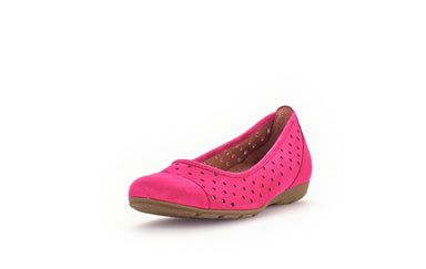 '24.169.30' women's perforated ballerina pump - Pink - Chaplinshoes'24.169.30' women's perforated ballerina pump - PinkGabor