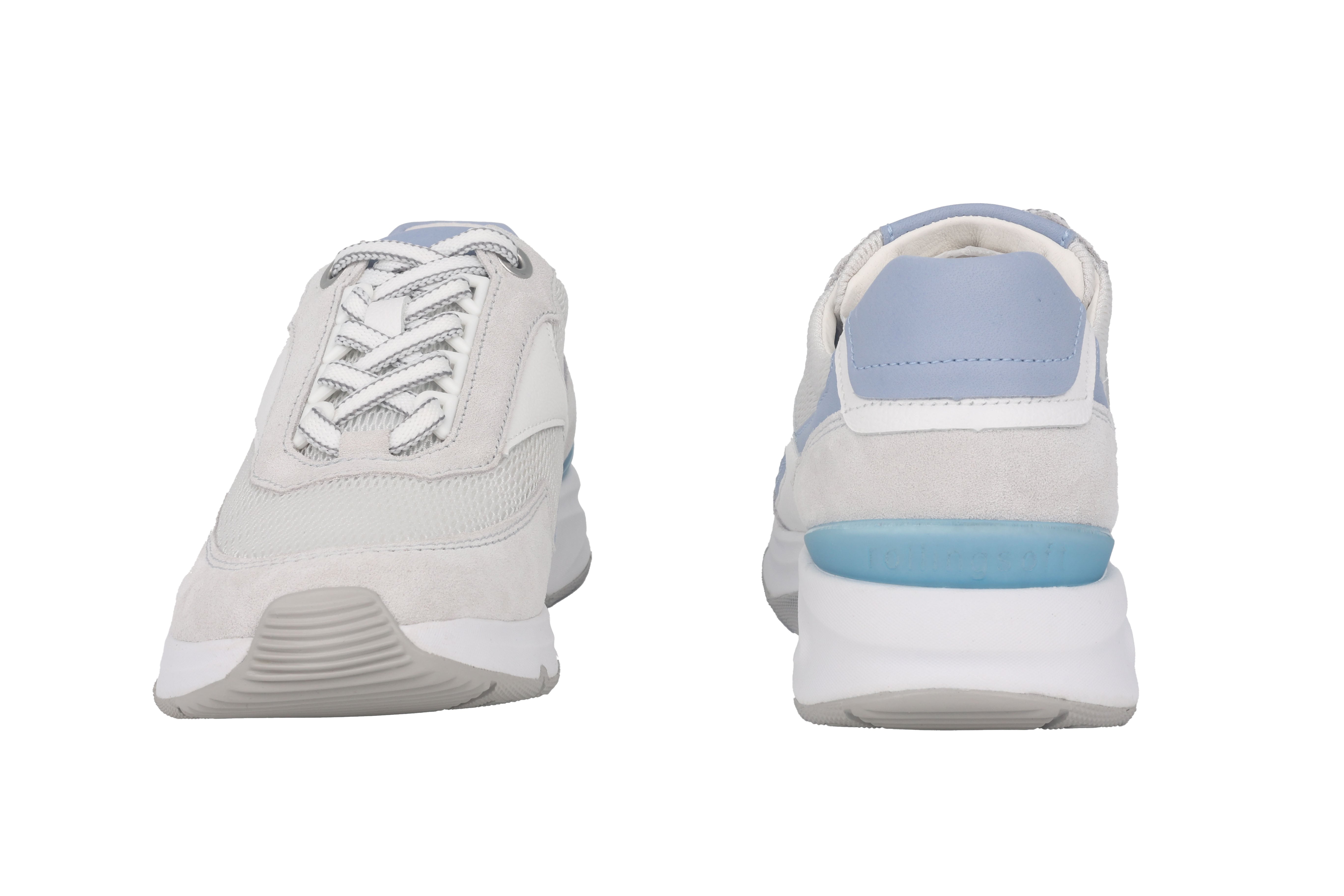 '26.895.51' women's walking rolling lace-up sneaker- White blue mix