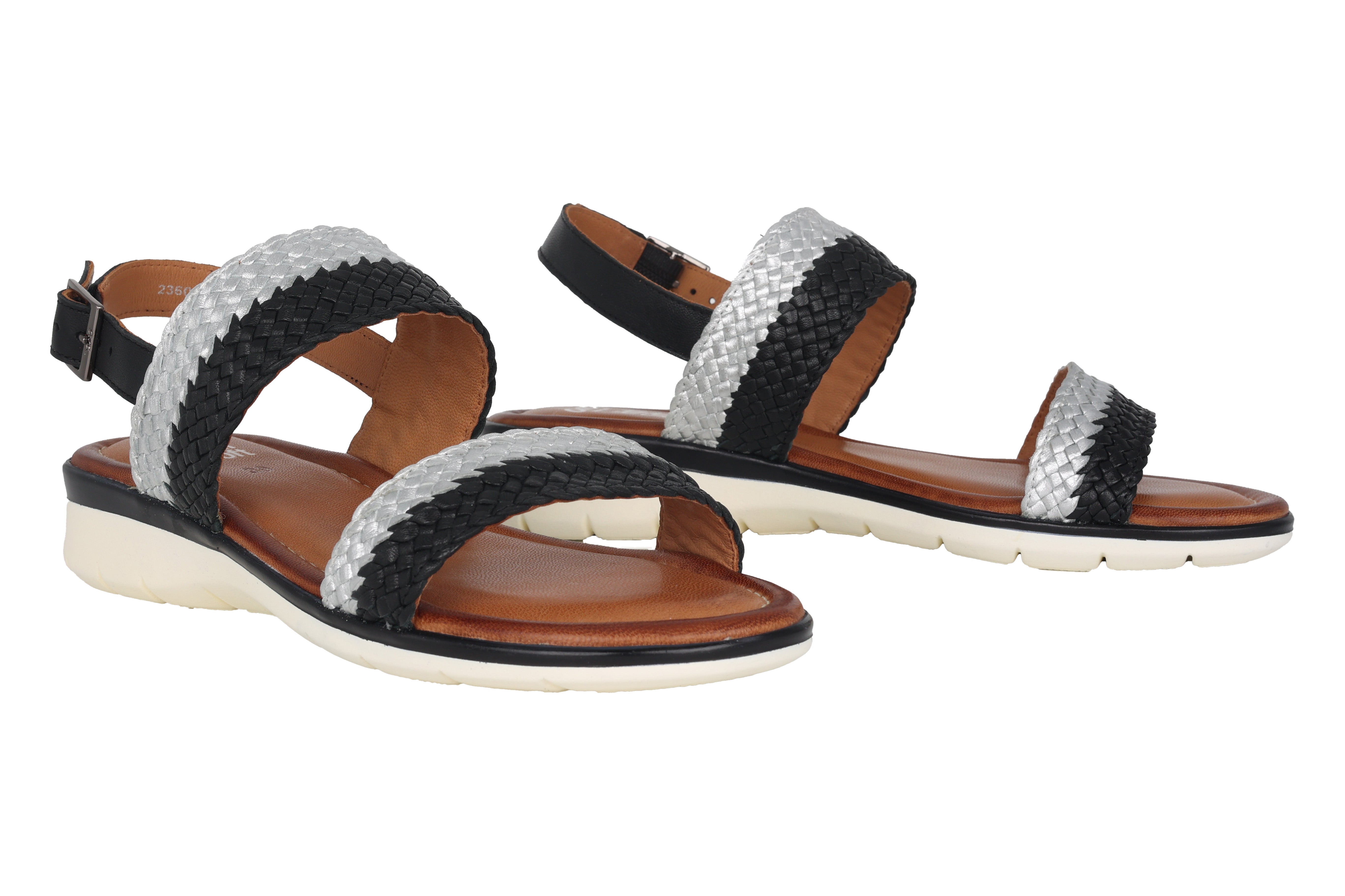 'Kreta-S' women's sandal - black/white