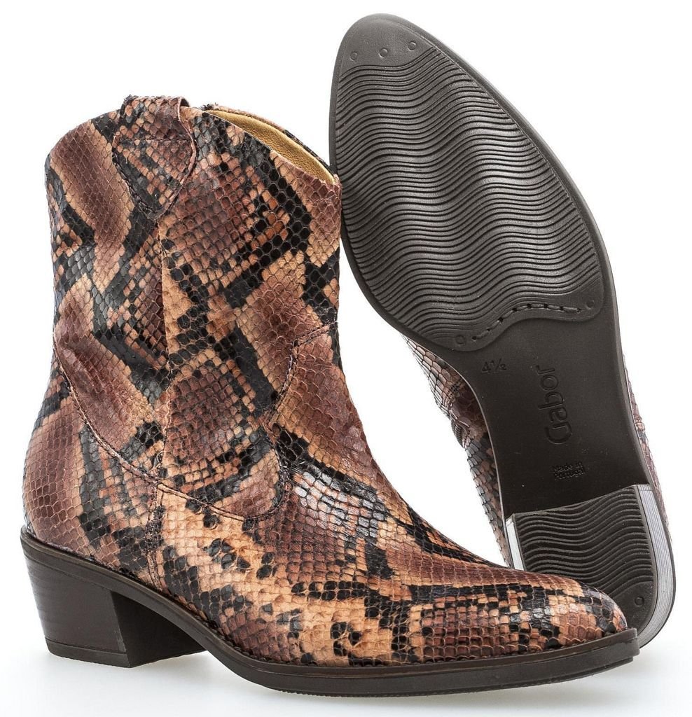 '31.600.34' women's cowboy type boot - brown croco motif - Chaplinshoes'31.600.34' women's cowboy type boot - brown croco motifGabor