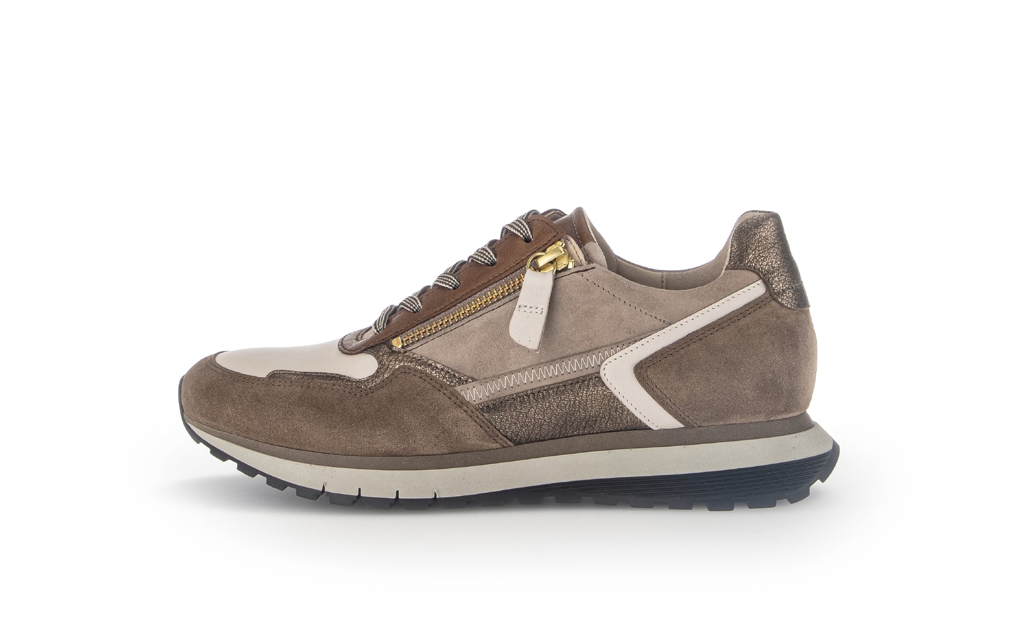 '36.378.55' women's wide fit (H) lace - up sneaker - beige - Chaplinshoes'36.378.55' women's wide fit (H) lace - up sneaker - beigeGabor