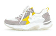 Loopsneaker dames '46.918.40' - Wit geel mix - ChaplinshoesRollende damessneaker '46.918.40' - Witgeel mixGabor