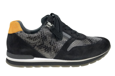 '56.369.33' zapatilla deportiva con cordones y cremallera para mujer - Mezcla de negros - Chaplinshoes'56.369.33' zapatilla de mujer con cordones y cremallera - Negro mixGabor