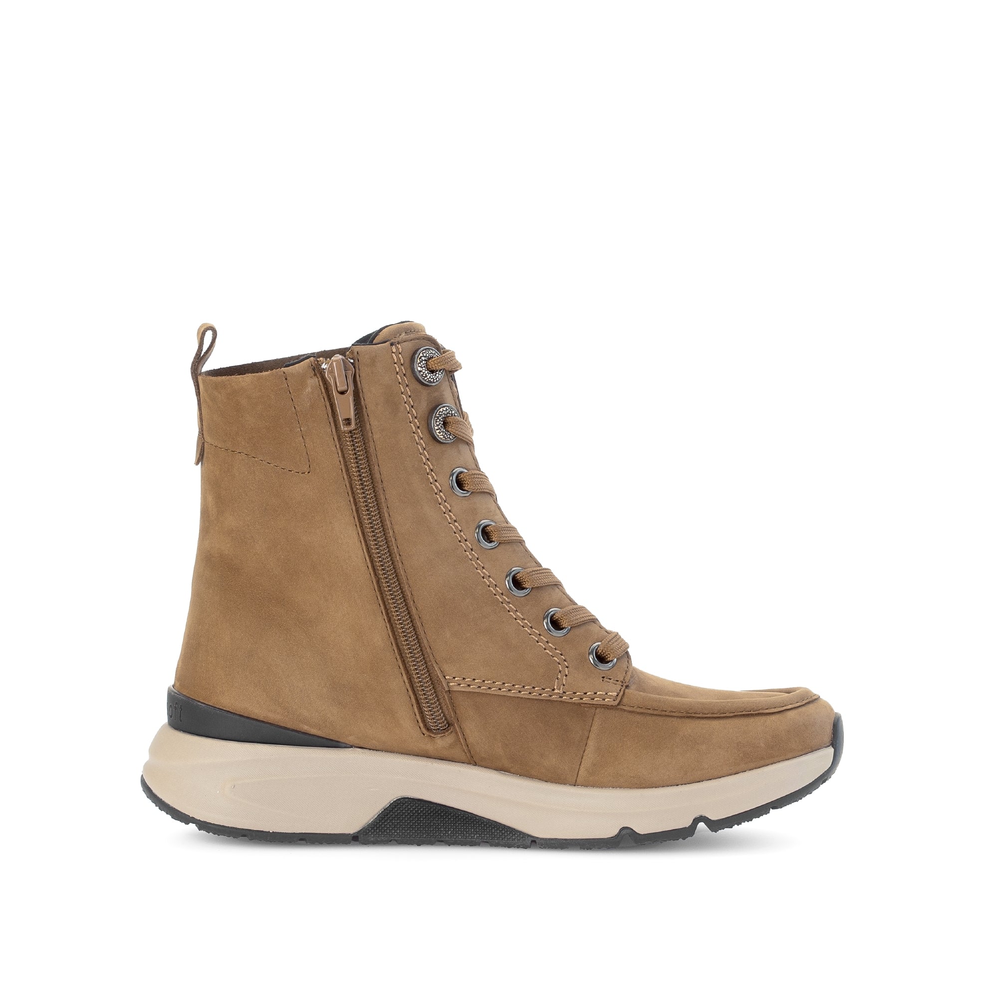 '56.884.44' women's walking rolling lace - zip boot - Brown - Chaplinshoes'56.884.44' women's walking rolling lace - zip boot - BrownGabor