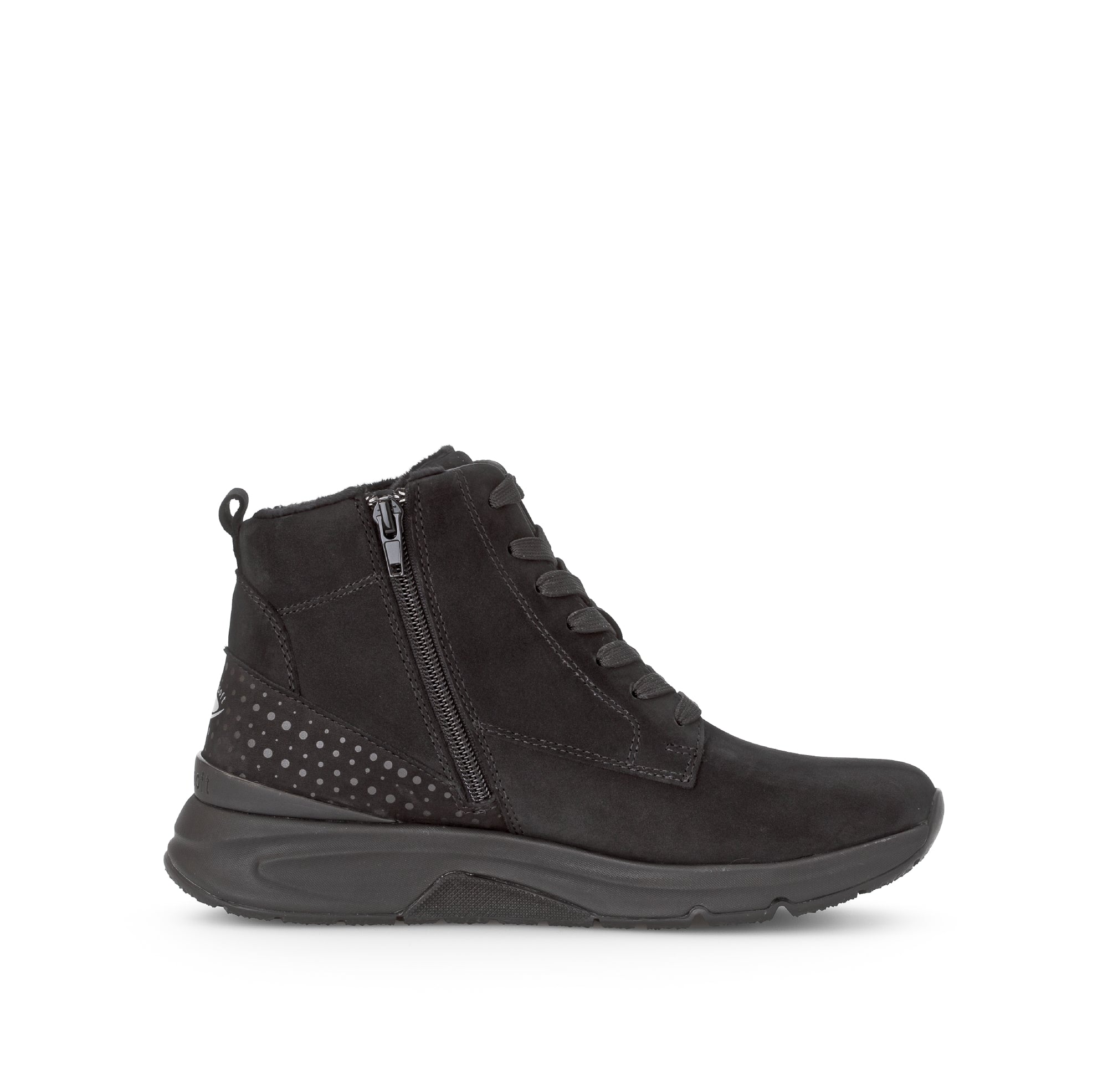 '56.885.47' women's walking rolling lace - zip boot - Black - Chaplinshoes'56.885.47' women's walking rolling lace - zip boot - BlackGabor