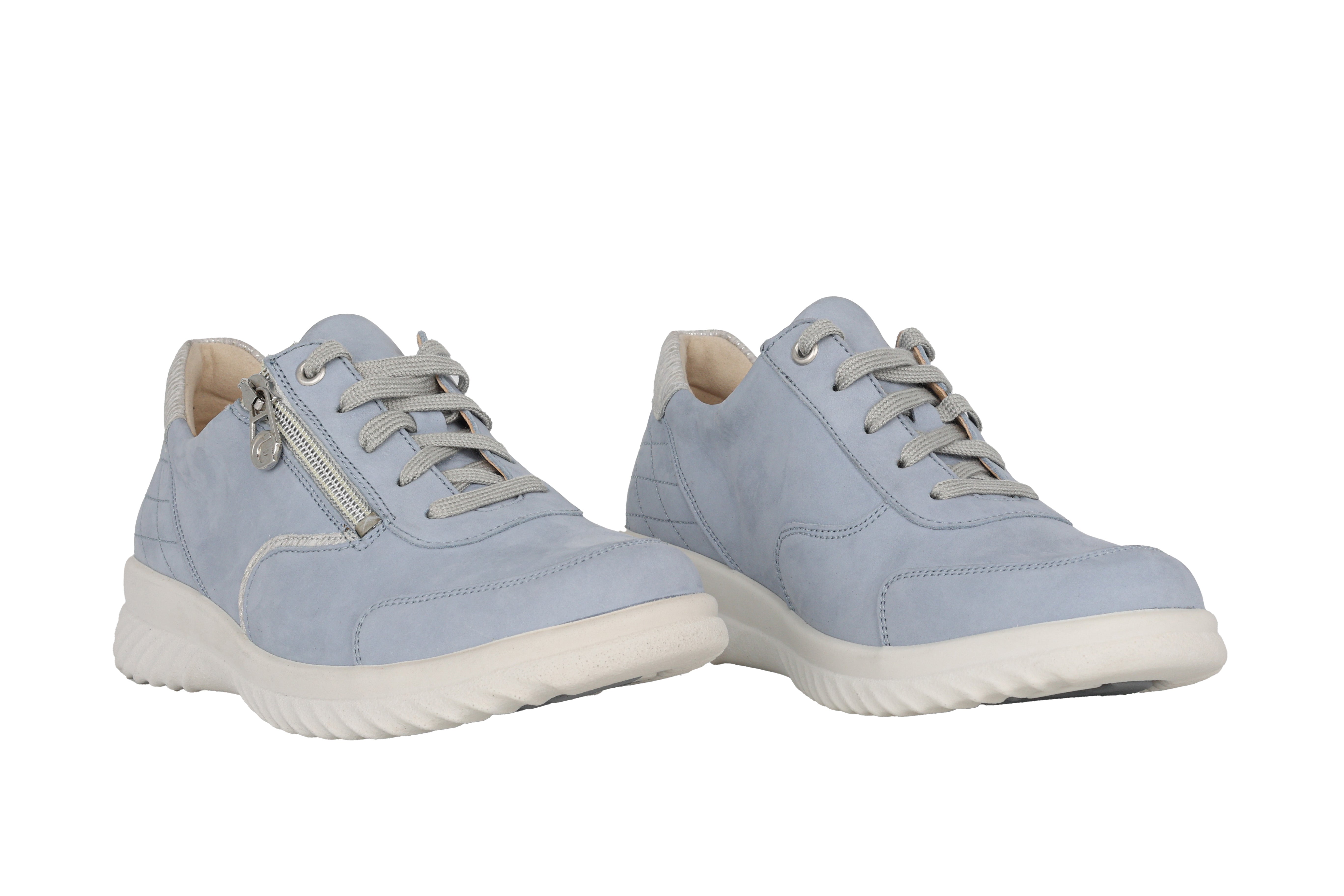 'Heike' zapatos con cordones para mujer de corte ancho (H) - azul