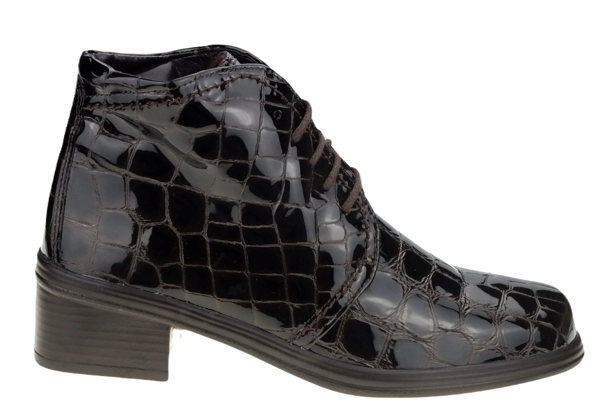 Bota feminina '74.540.98' - Patente marrom - ChaplinshoesBota feminina '74.540.98' - Patente marromGabor