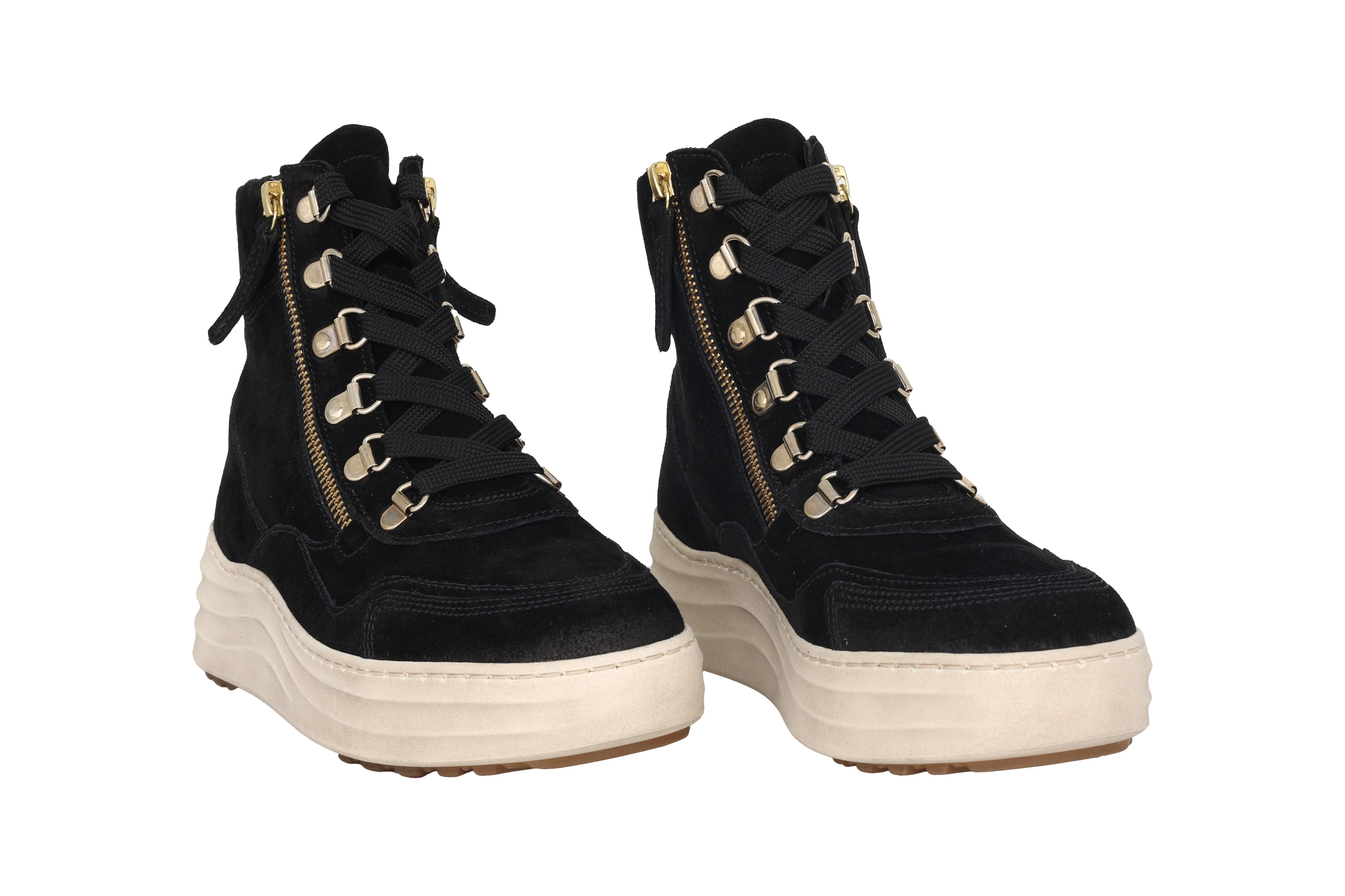 '76.568.37' bota de mujer con forro cálido y cordones - Negro