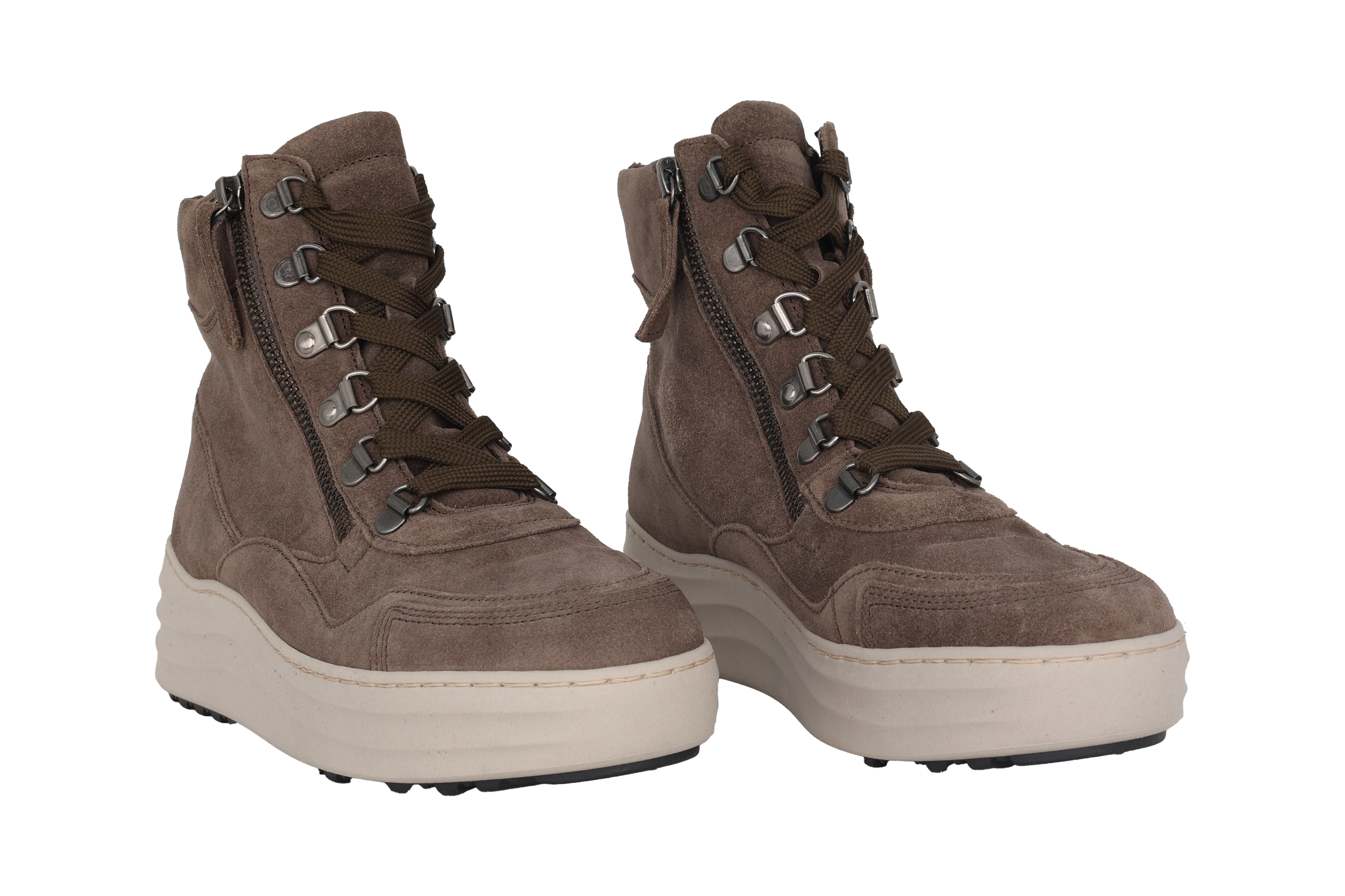 '76.568.30' Bota de mujer con forro cálido y cordones - Marrón