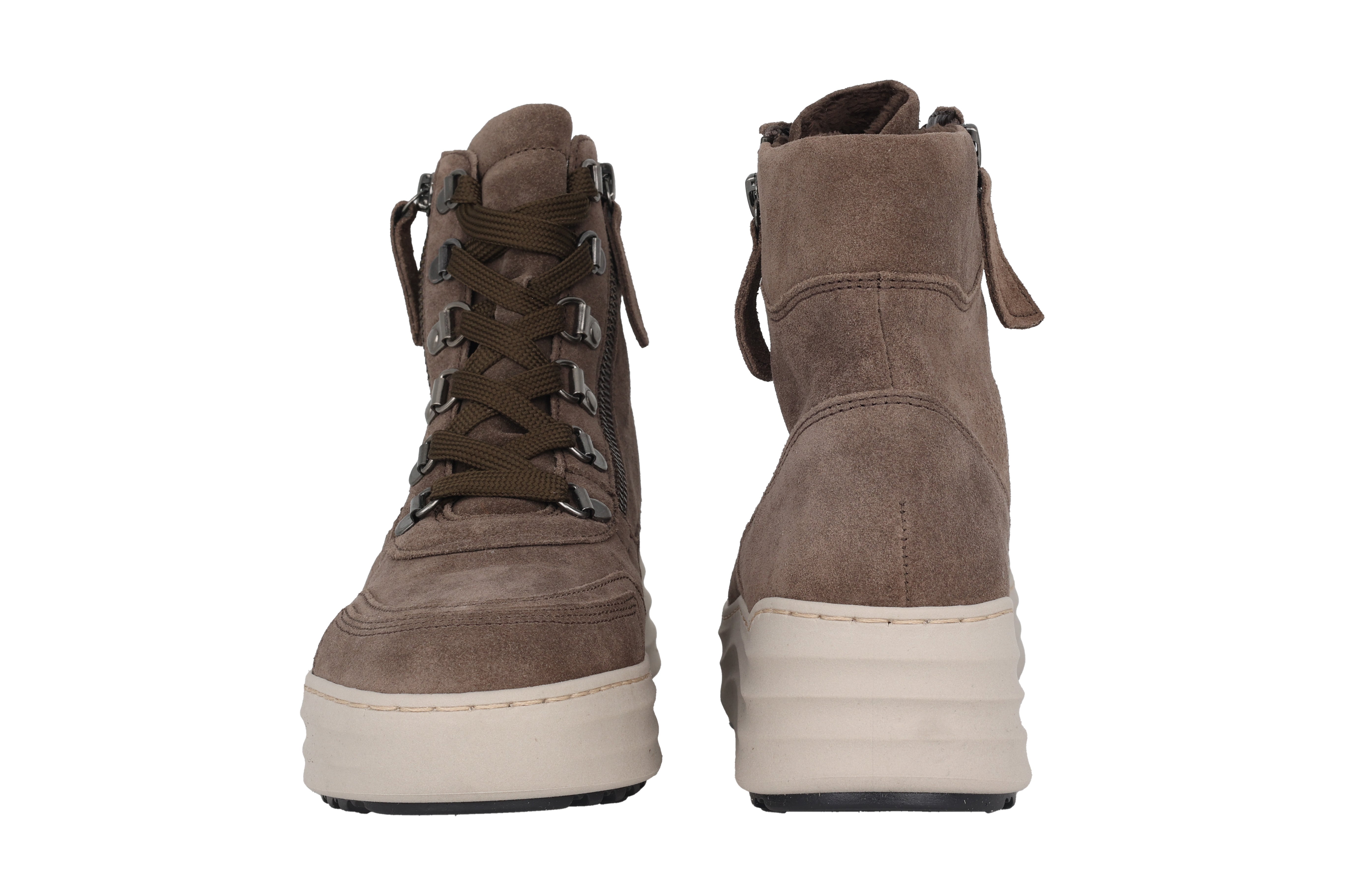 '76.568.30' Bota de mujer con forro cálido y cordones - Marrón