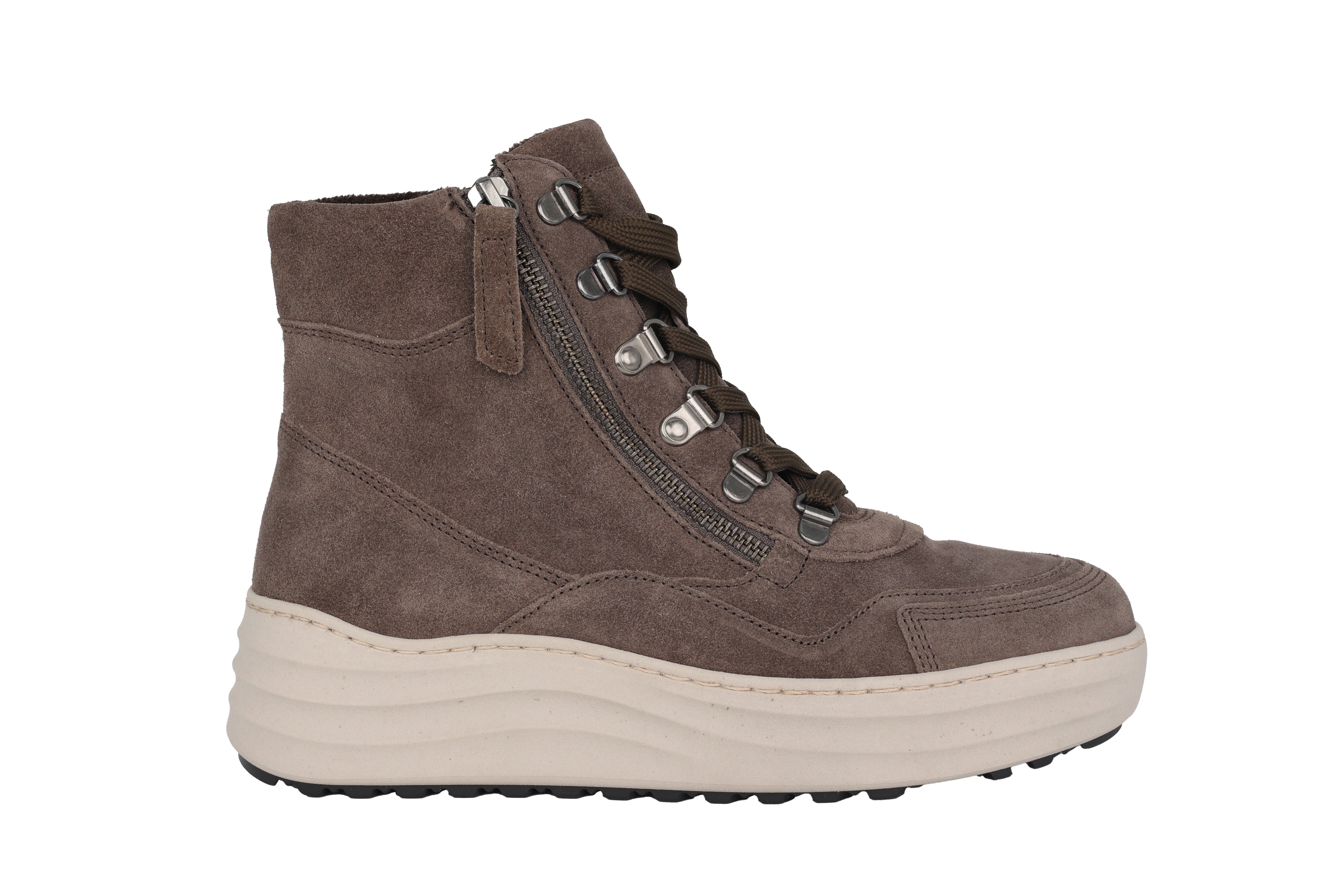 '76.568.30' Bota de mujer con forro cálido y cordones - Marrón