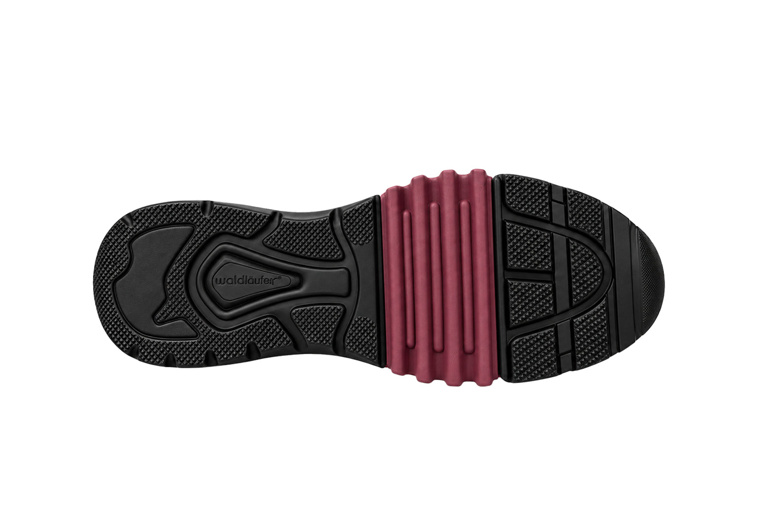 Baskets de marche imperméables coupe large (H) pour femme 'H-Amiata' - rouge