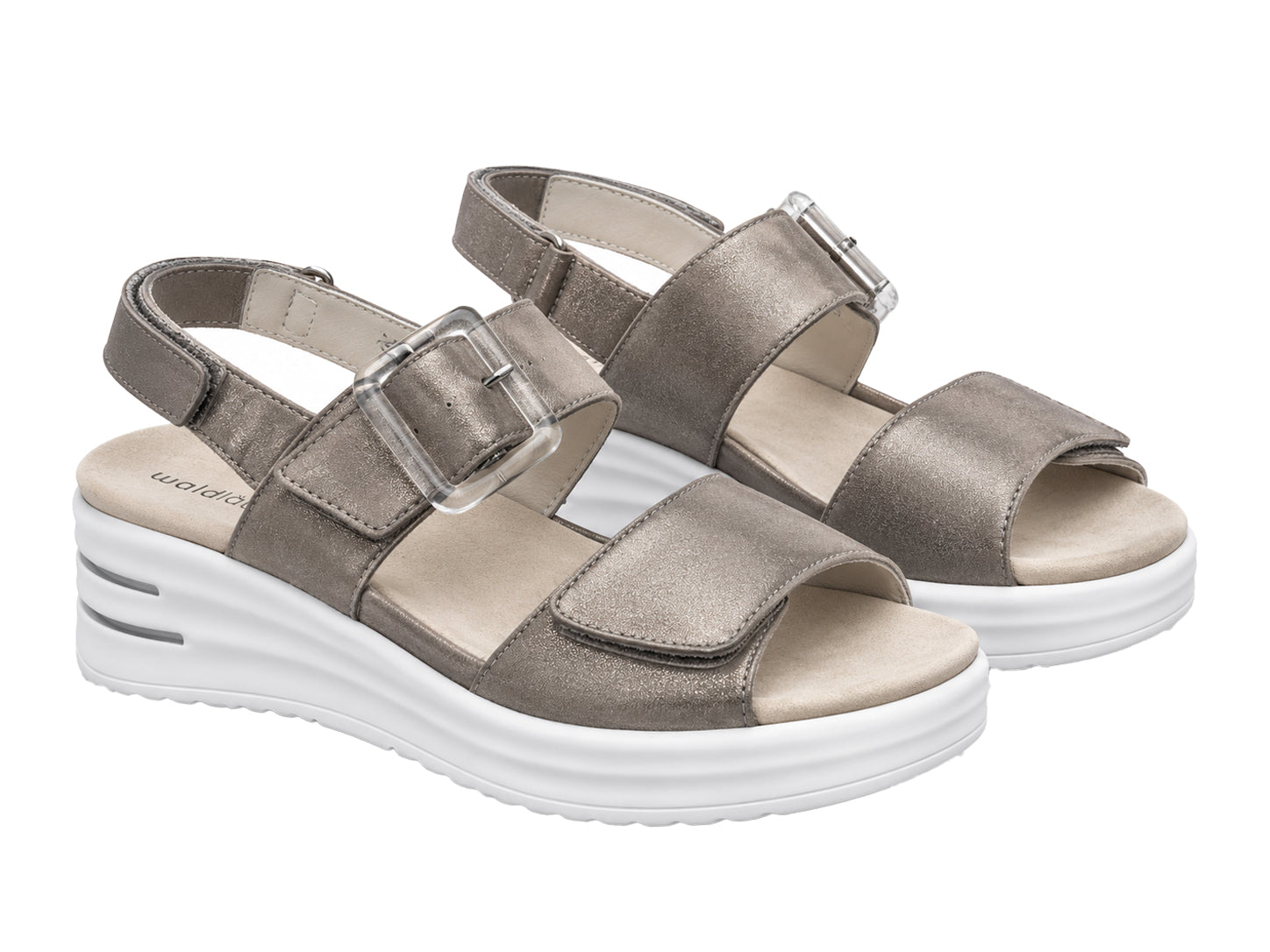 H-Dina Women's Wide Fit (H) Sandals - Silver