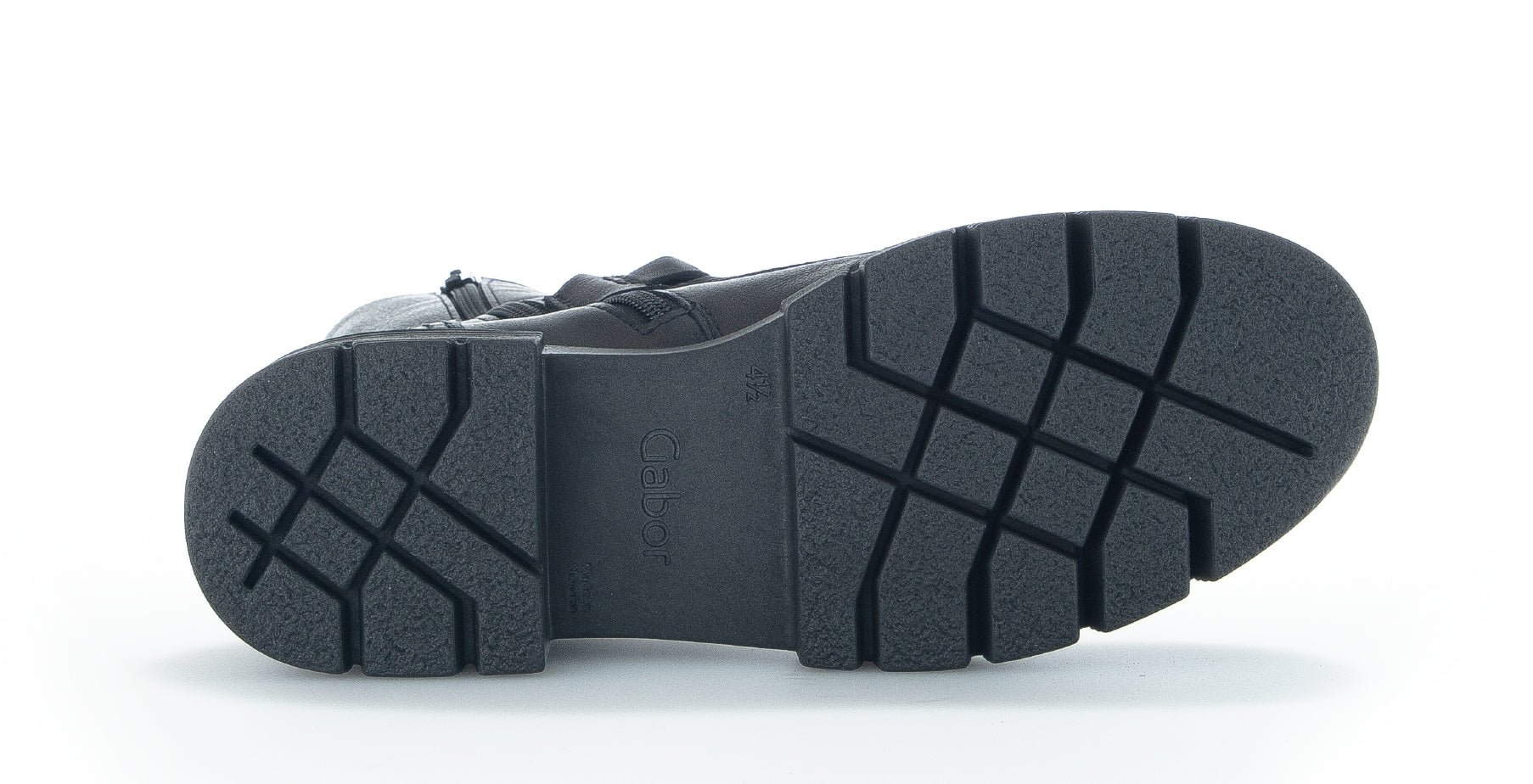 '92.743.31' dameslaars met brede pasvorm (H) en ritssluiting - Zwart - Chaplinshoes'92.743.31' dameslaars met brede pasvorm (H) en rits, zwartGabor