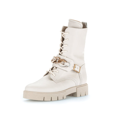 '92.743.61' women's wide fit (H) lace - zip boot - Off white - Chaplinshoes'92.743.61' women's wide fit (H) lace - zip boot - Off whiteGabor