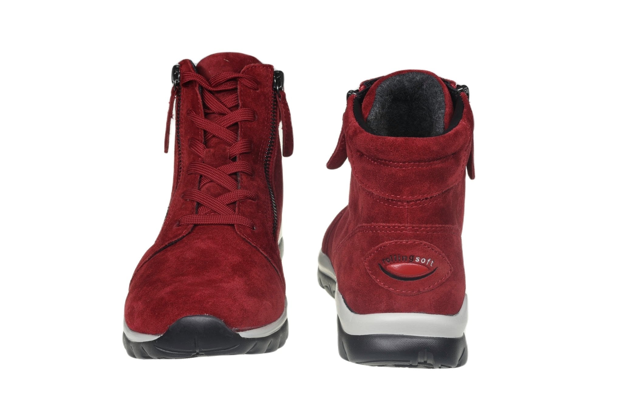 '96.868.38' women's walking rolling lace - zip boot - Red - Chaplinshoes'96.868.38' women's walking rolling lace - zip boot - RedGabor