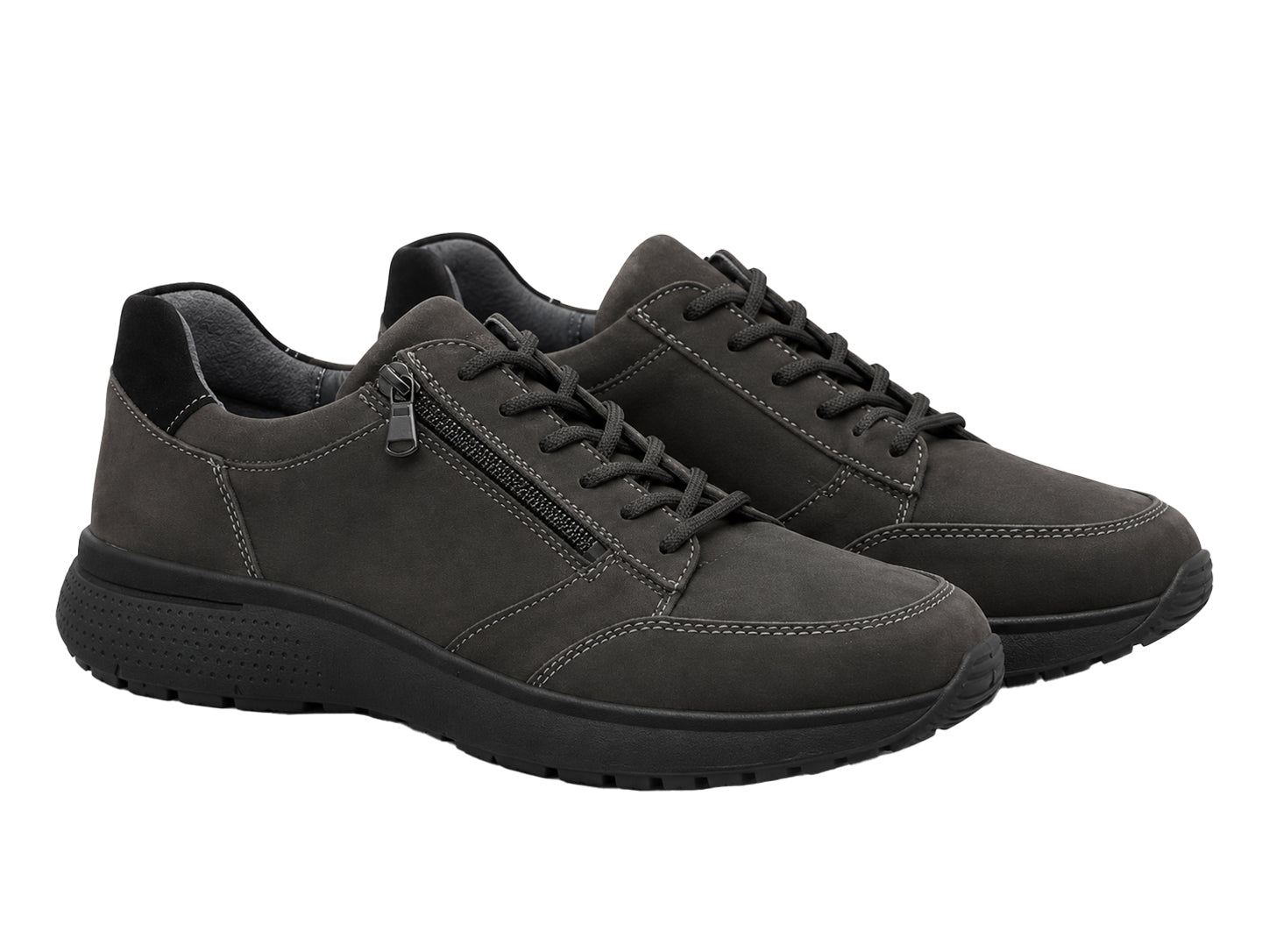 Baskets coupe large (H) pour hommes 'Heiko' - gris