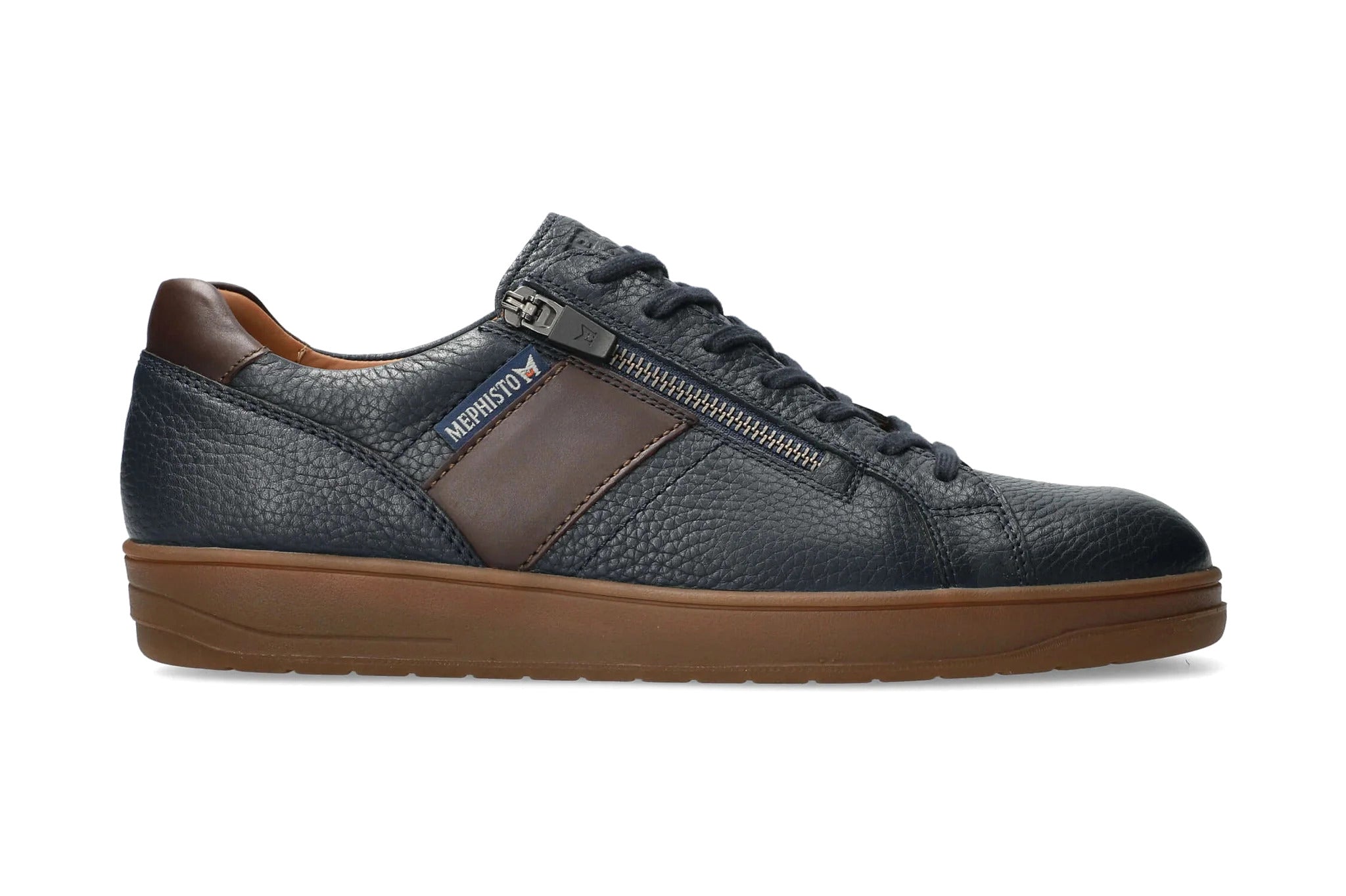 'Henrik' men's lace-zip sneaker - blue
