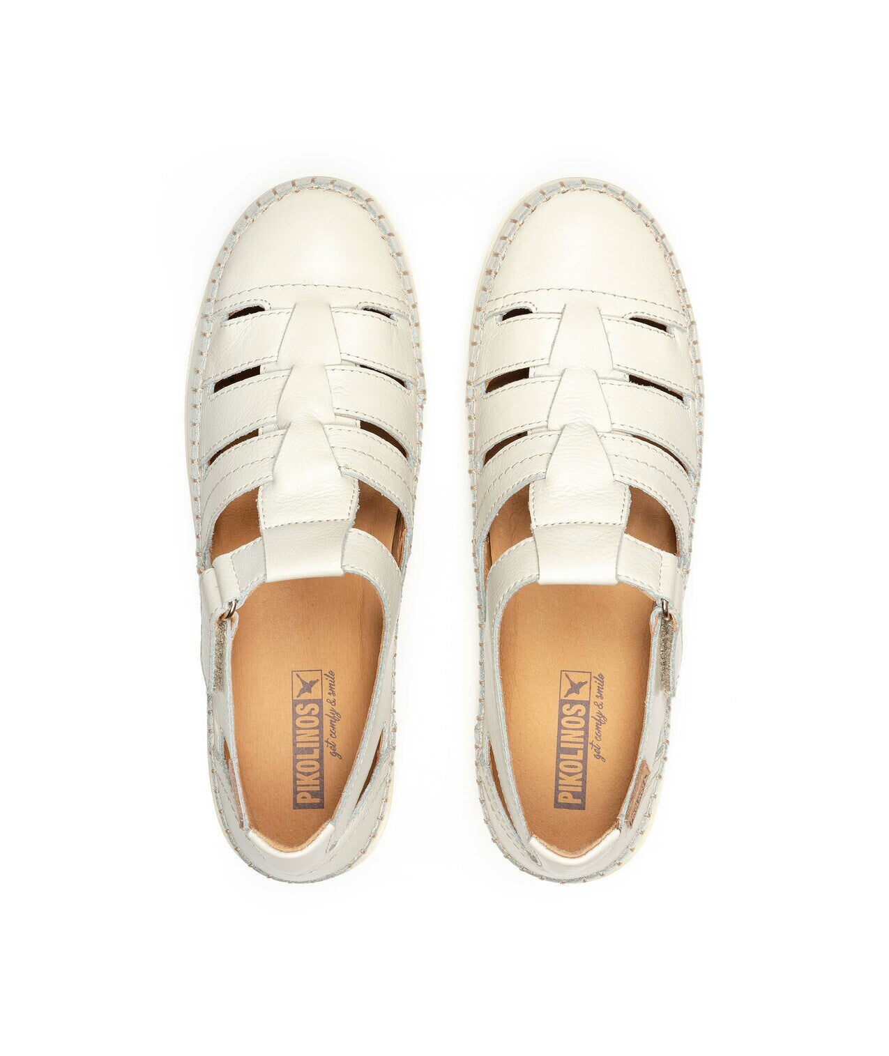 Dameshelft 'Soller' open sandaal - gebroken wit