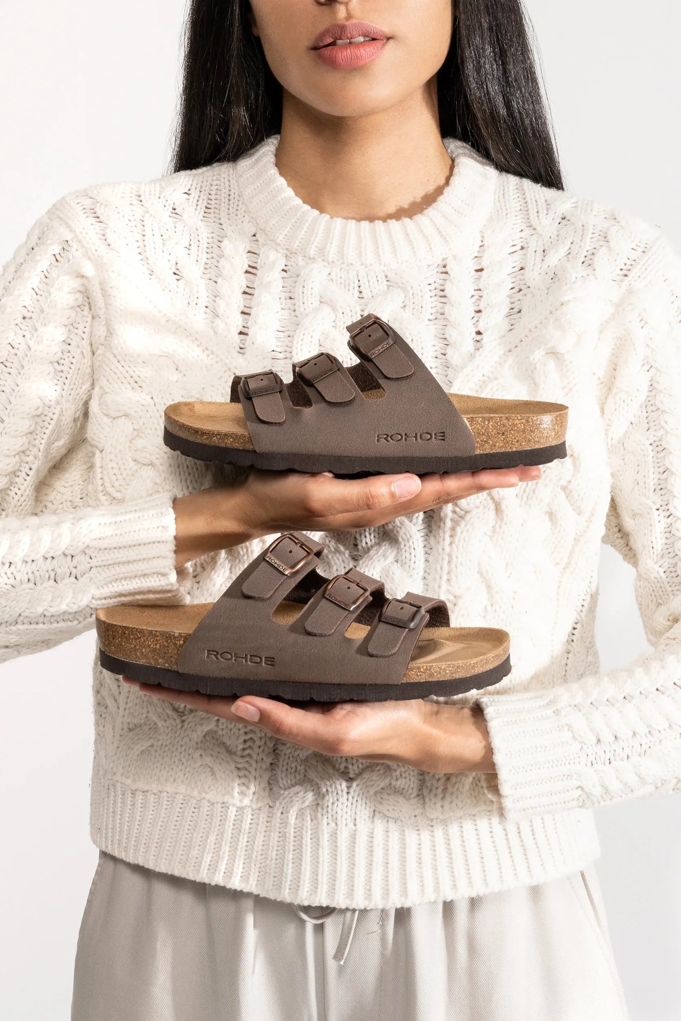 Sandalo slide da donna 'Alba' - marrone - ChaplinshoesSandalo scorrevole da donna "Alba" - marroneRohde