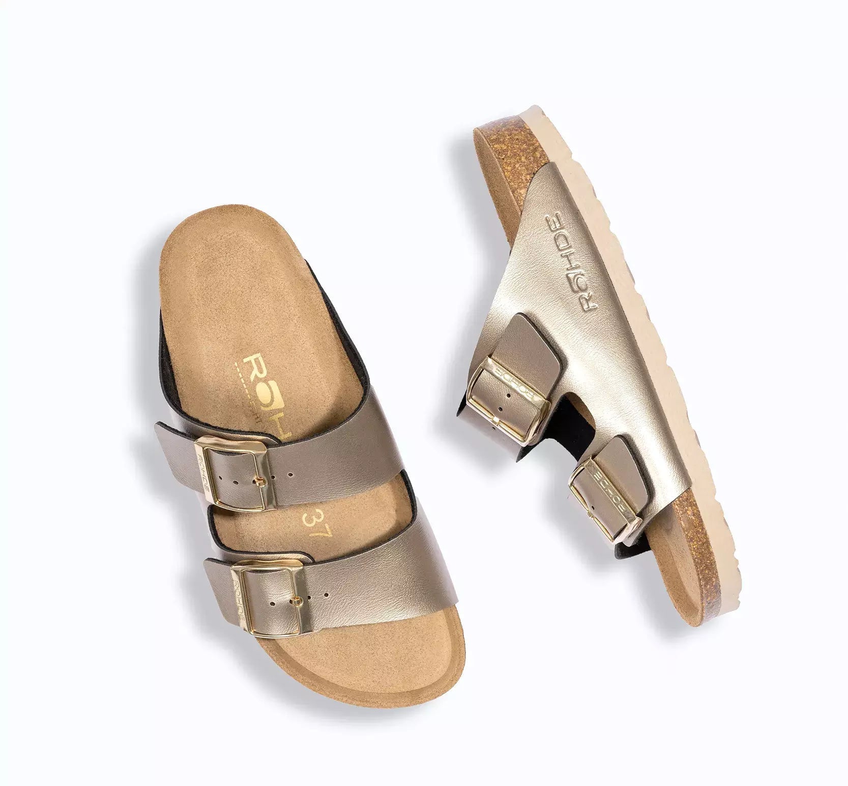 'Alba' women's slide sandal - gold - Chaplinshoes'Alba' women's slide sandal - goldRohde