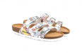 'Alba' women's slide sandal - white mix multi - Chaplinshoes'Alba' women's slide sandal - white mix multiRohde