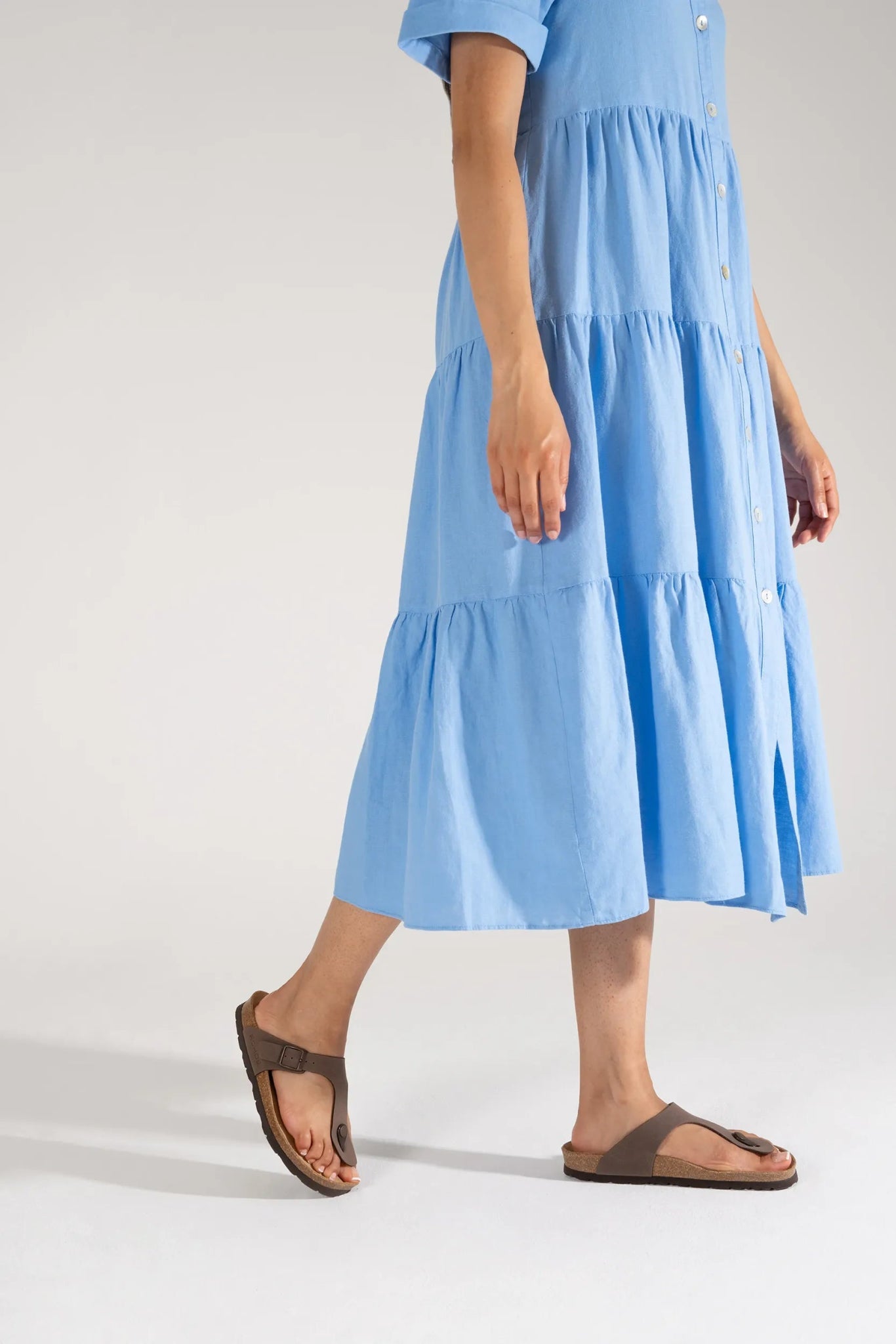 Damesslipper 'Alba' - bruin - ChaplinshoesDamessandaal 'Alba' met schuifneus - bruinRohde