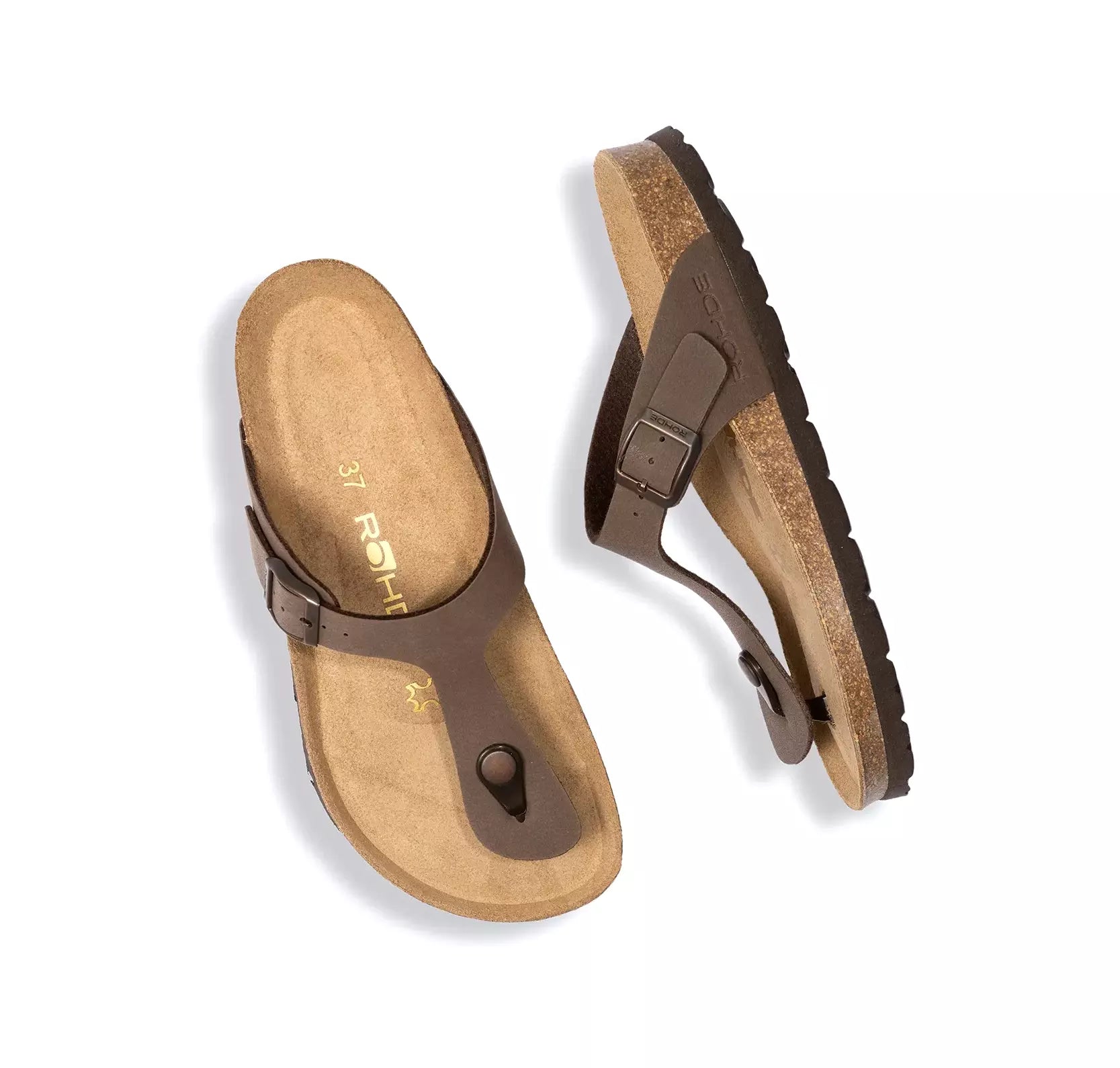 Damesslipper 'Alba' - bruin - ChaplinshoesDamessandaal 'Alba' met schuifneus - bruinRohde