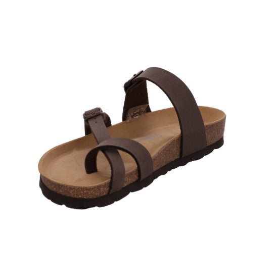 'Alba' women's toe slide sandal - brown - Chaplinshoes'Alba' women's toe slide sandal - brownRohde