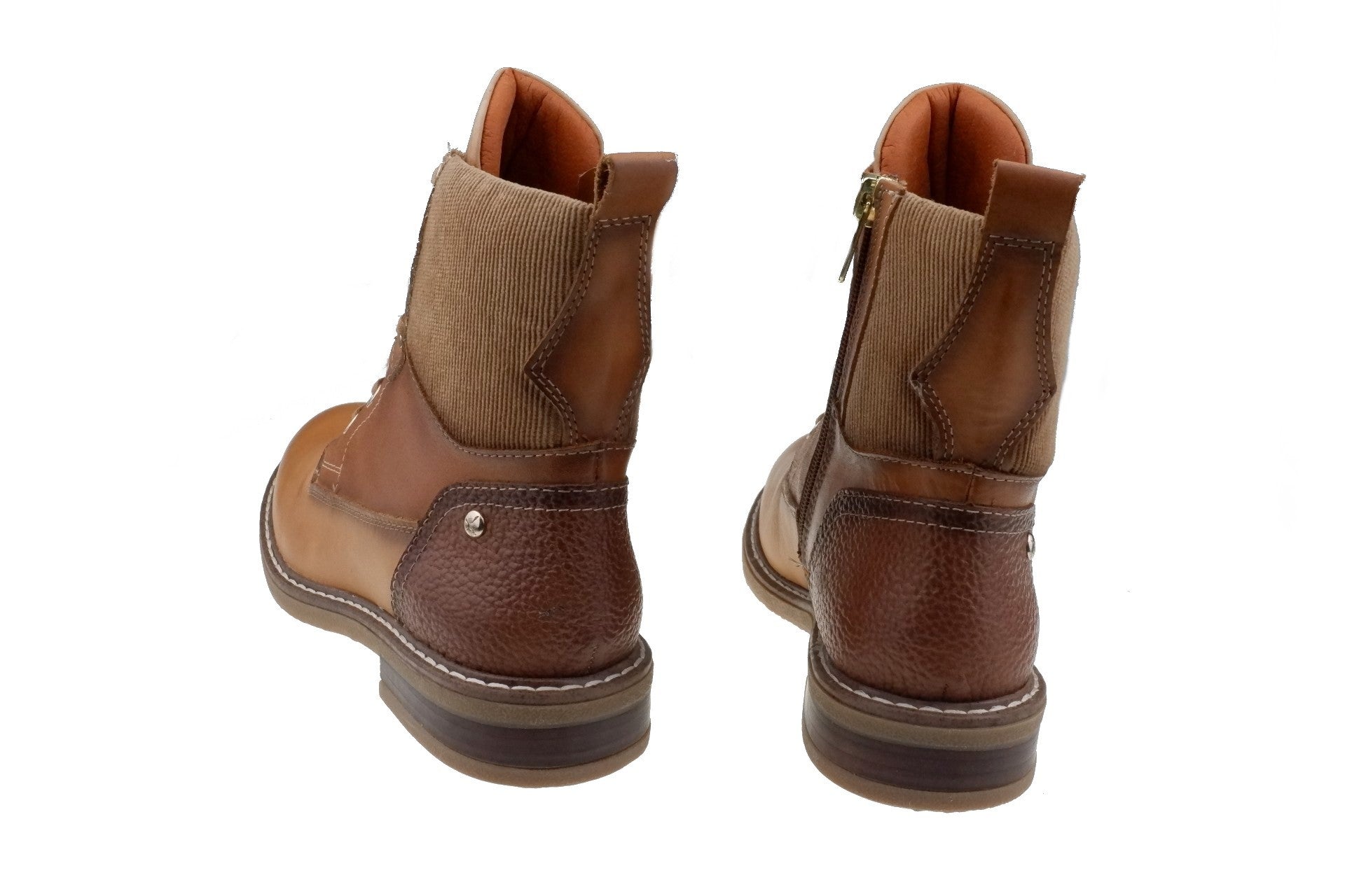 'Aldaya' dames veter - ritslaars - Bruin amandel - Chaplinshoes'Aldaya' dames veter - ritssluiting - Bruin amandelPikolinos