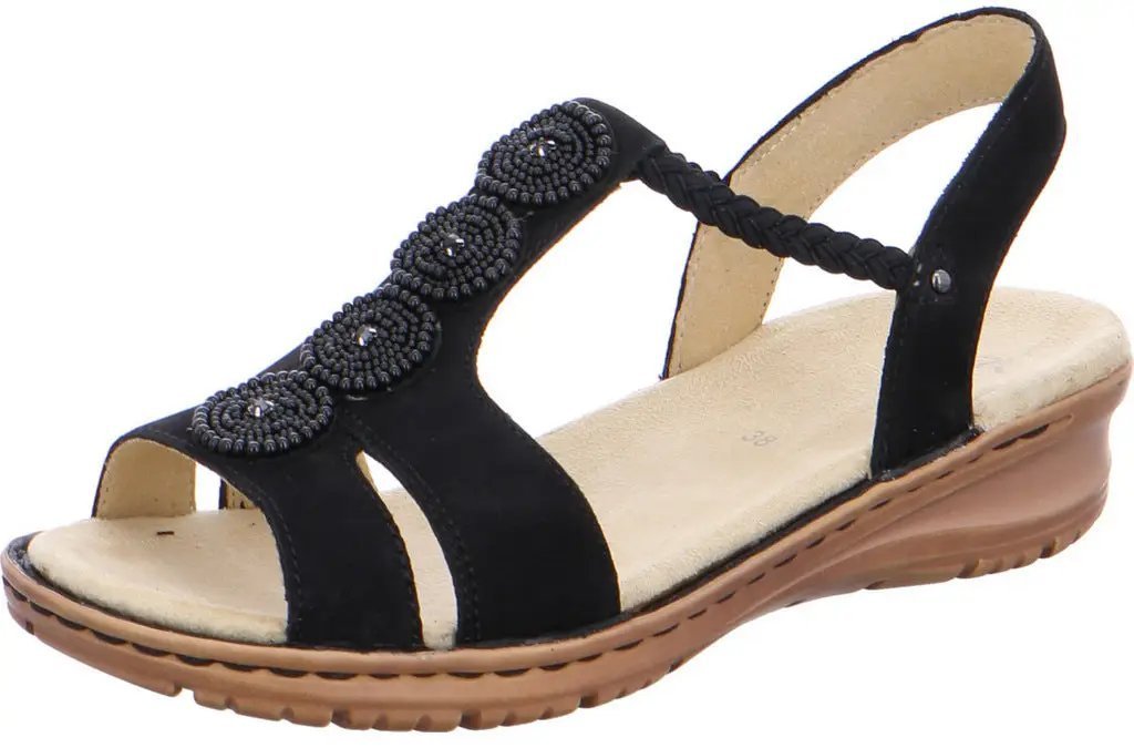 Ara 12 - 27217 - 75 Women's Sandal - Black - ChaplinshoesAra 12 - 27217 - 75 Women's Sandal - BlackAra