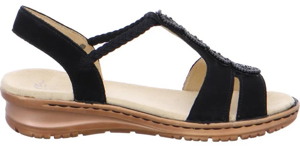 Ara 12 - 27217 - 75 Women's Sandal - Black - ChaplinshoesAra 12 - 27217 - 75 Women's Sandal - BlackAra