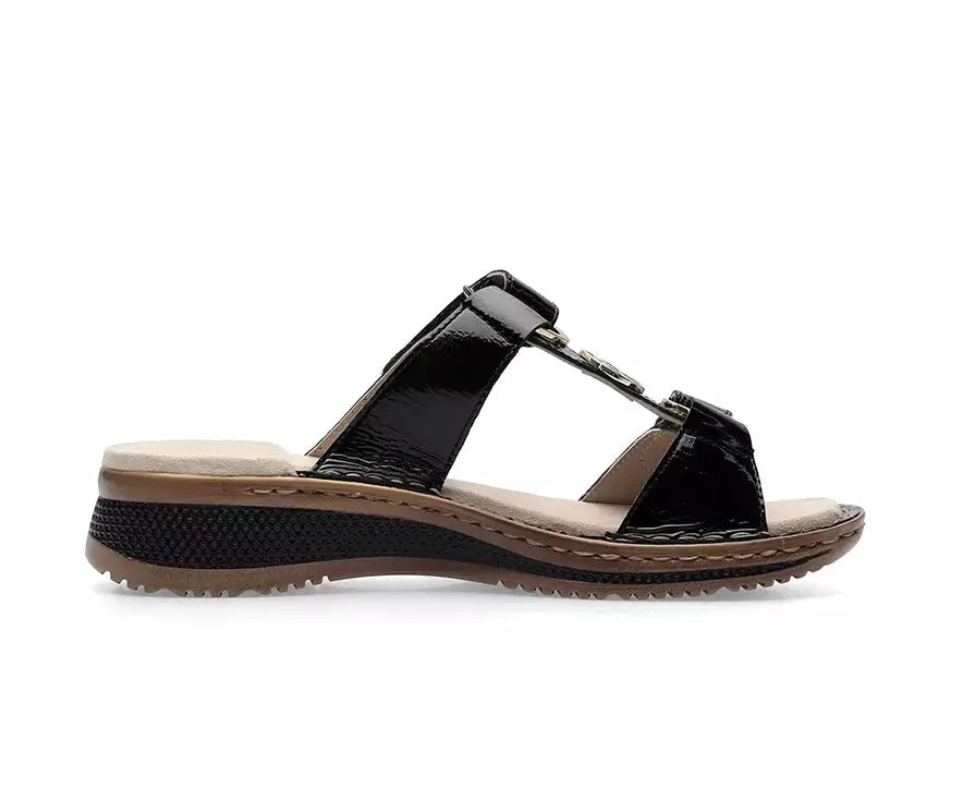 Sandał damski typu mule 'Hawaii' - czarny