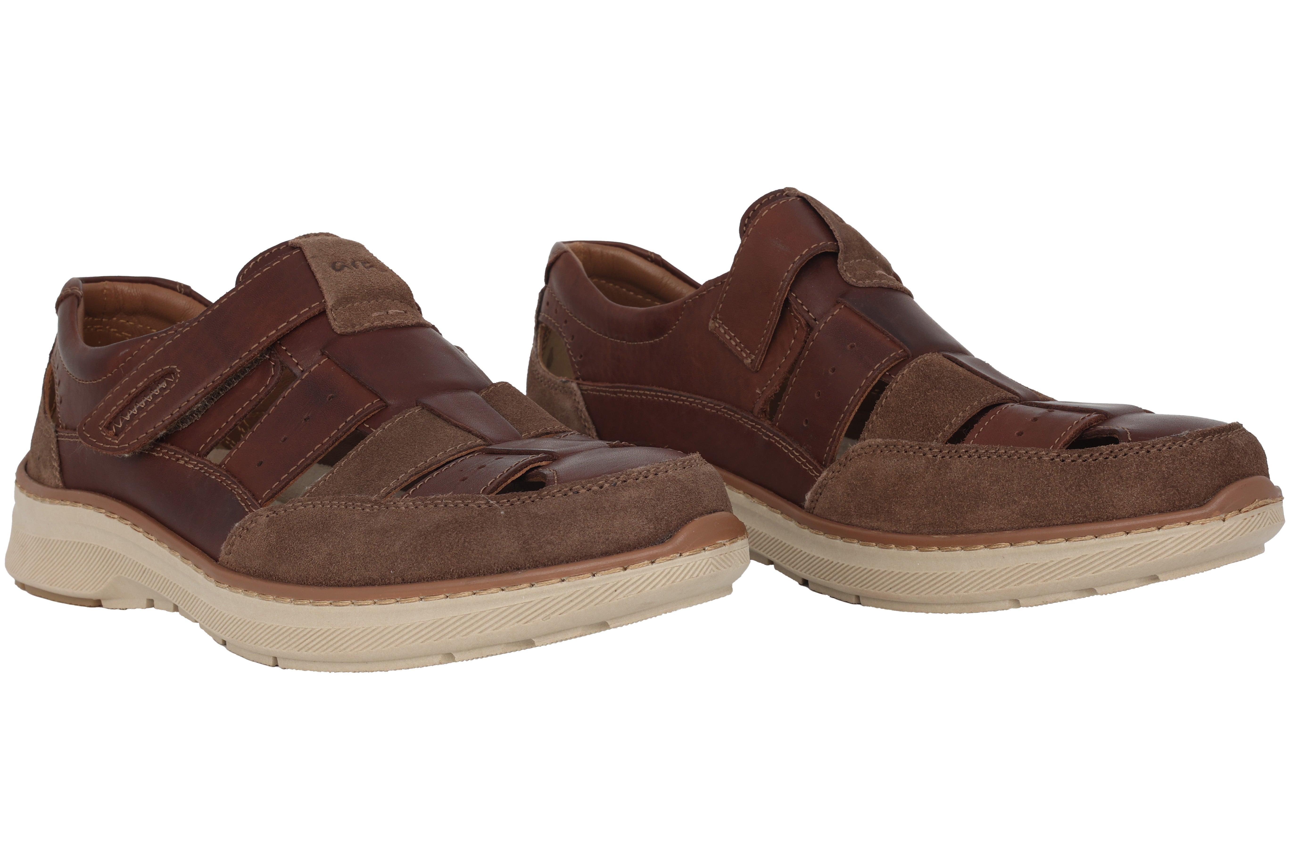 'Pedro' herensandaal met brede pasvorm (h) - Donkerbruin