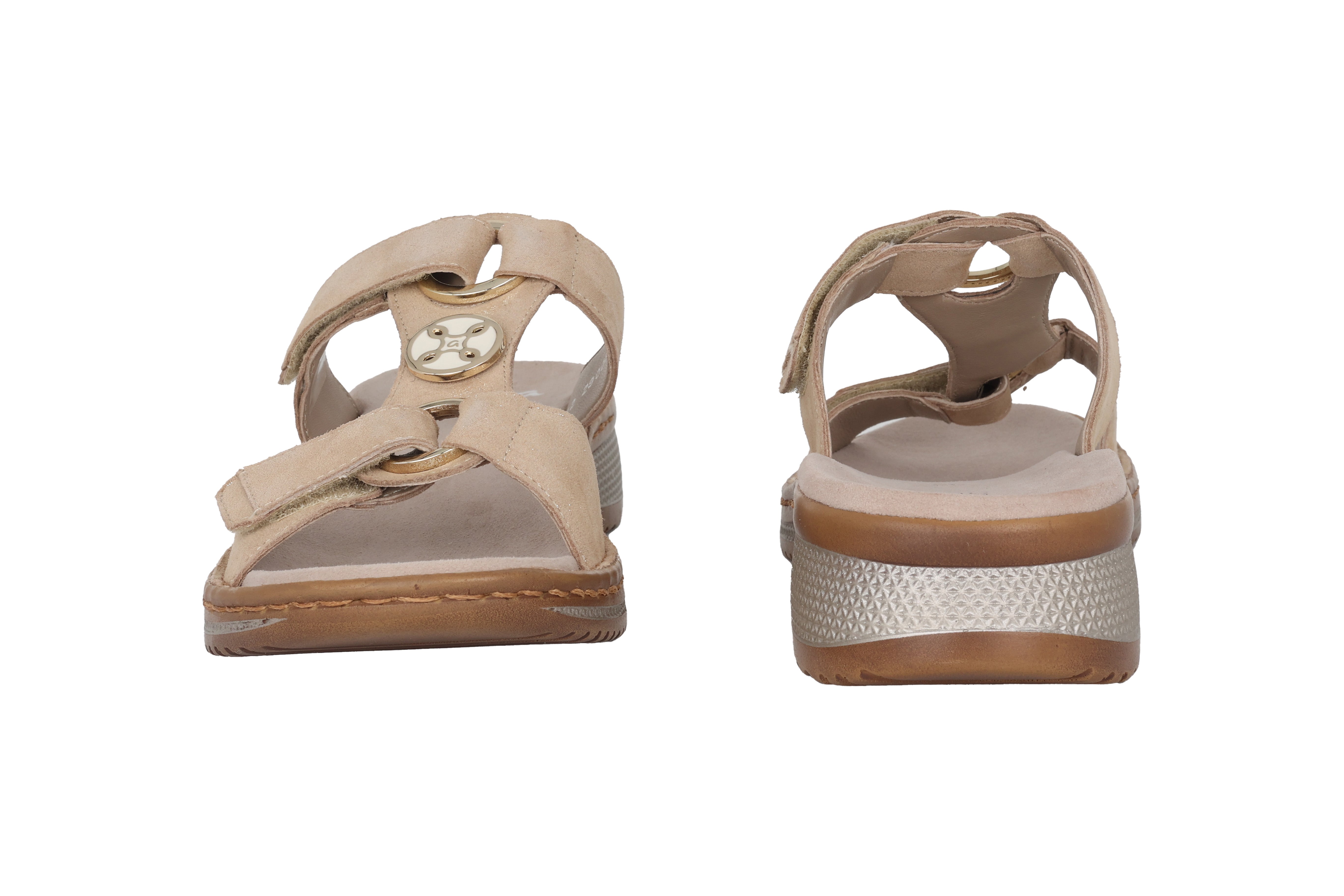 Sandalo sabot con doppio cinturino 'Hawaii' da donna - Beige