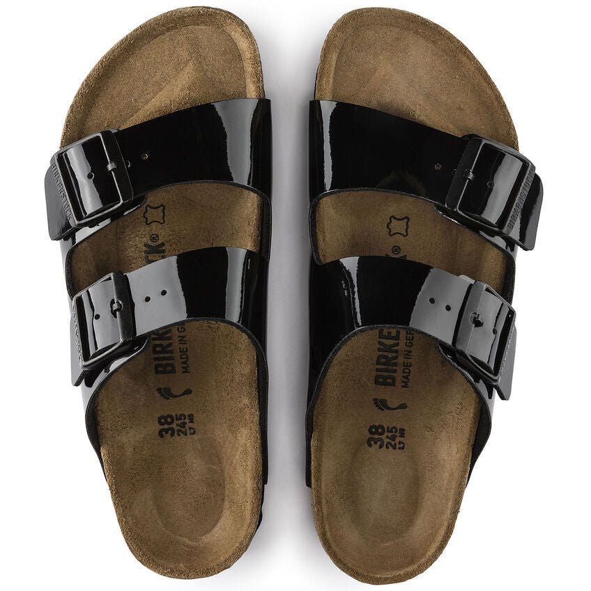 'Arizona BS' women's slide sandal - black patent - Chaplinshoes'Arizona BS' women's slide sandal - black patentBirkenstock