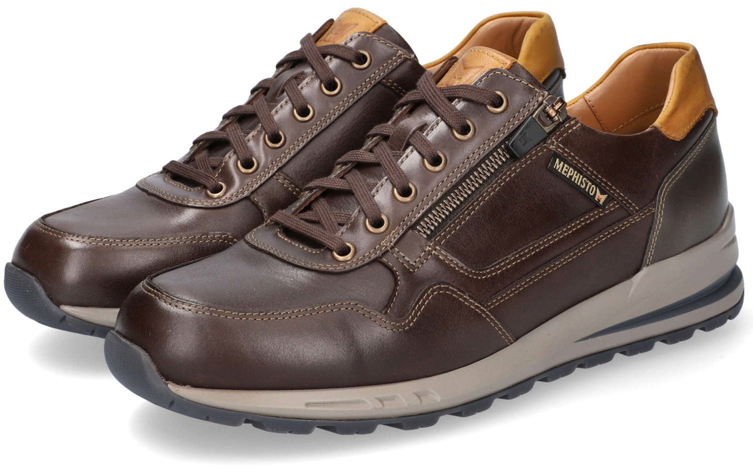 'Bradley' men's lace - up sneaker - brown mix - Chaplinshoes'Bradley' men's lace - up sneaker - brown mixMephisto