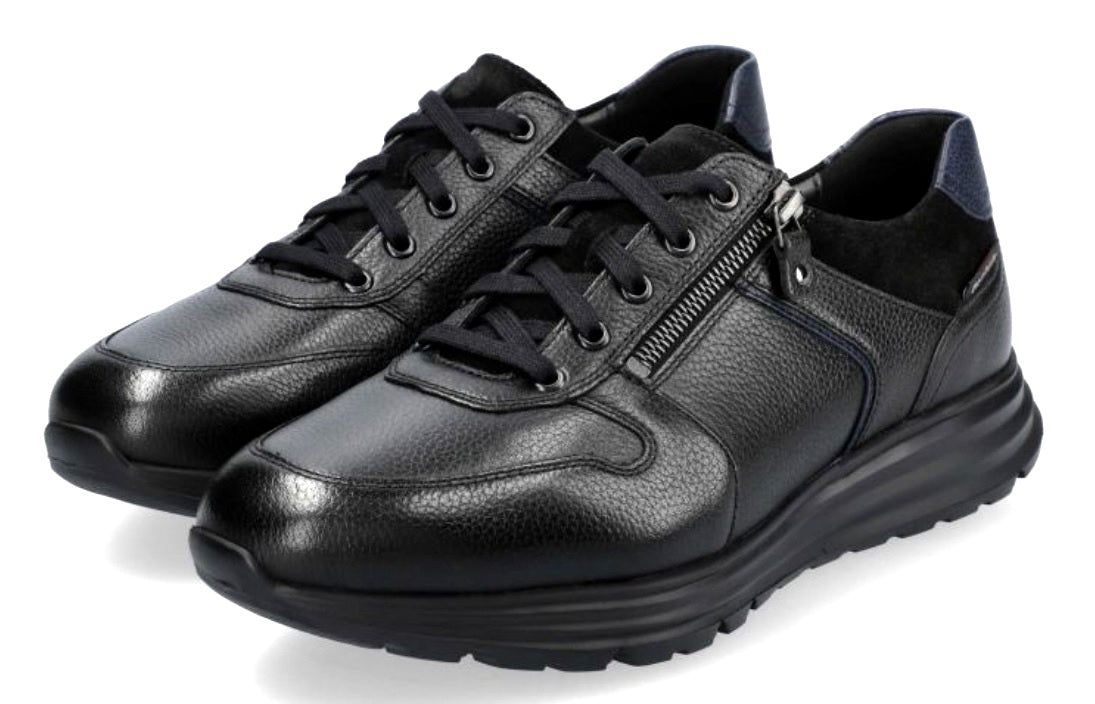 Brayan' men's ergonomic wide fit (H) lace - zip shoe - Black - ChaplinshoesBrayan' men's ergonomic wide fit (H) lace - zip shoe - BlackMephisto