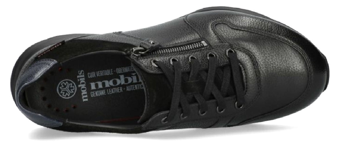 Brayan' men's ergonomic wide fit (H) lace - zip shoe - Black - ChaplinshoesBrayan' men's ergonomic wide fit (H) lace - zip shoe - BlackMephisto