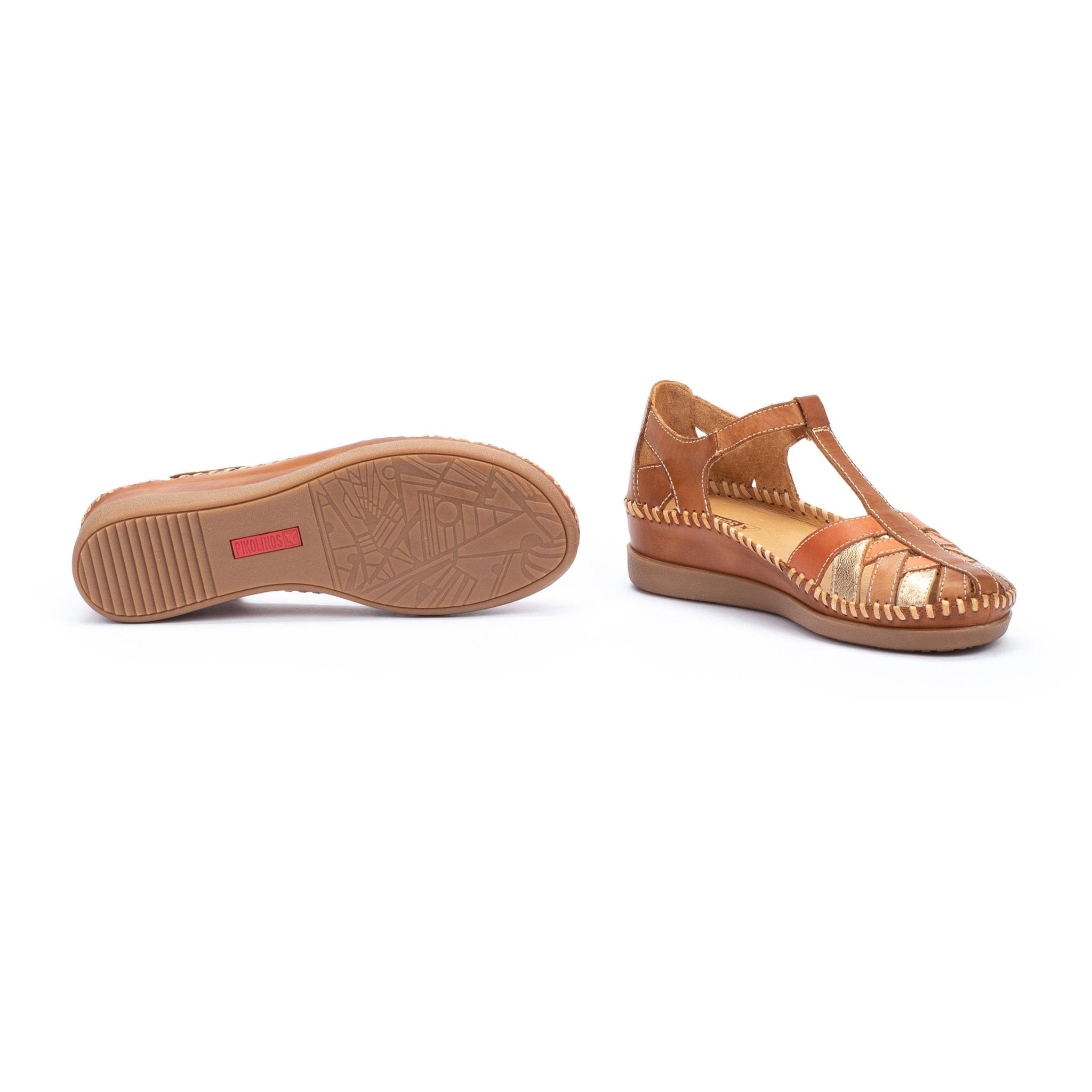 Damessandaal 'Cadaques' - bruin mix - ChaplinshoesDamessandaal 'Cadaques' - bruin mixPikolinos
