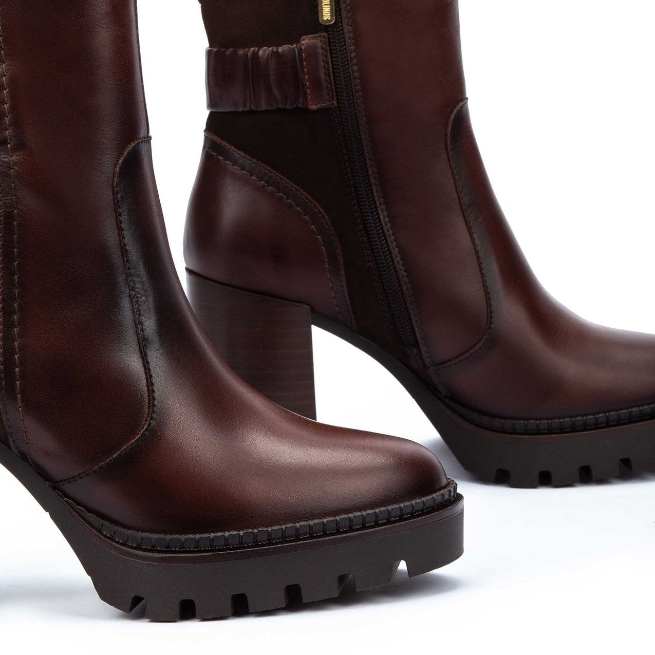 Damesritslaars 'Cervera' - Donkerbruin - ChaplinshoesDameslaars met rits 'Cervera' - DonkerbruinPikolinos