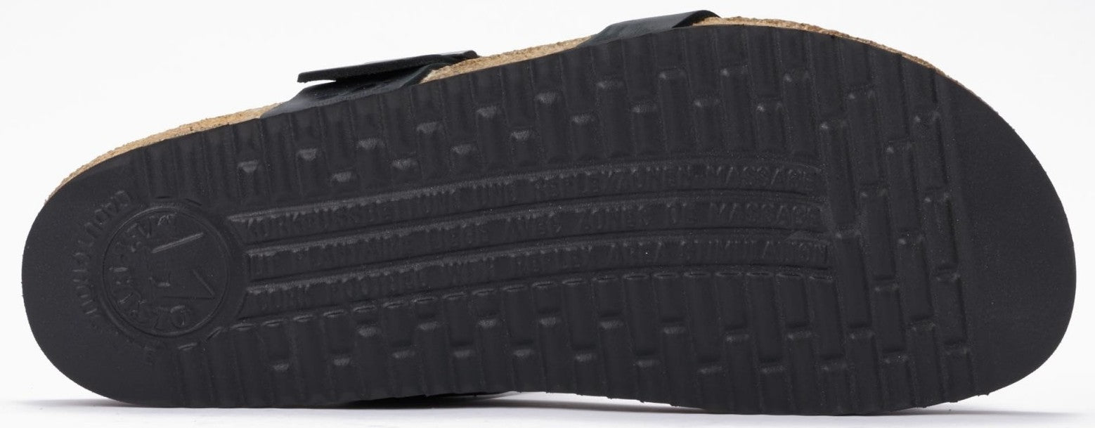 'Douglas' herensandaal met brede pasvorm (H) - zwart - Chaplinshoes'Douglas' herensandaal met brede pasvorm (H) - zwartMephisto